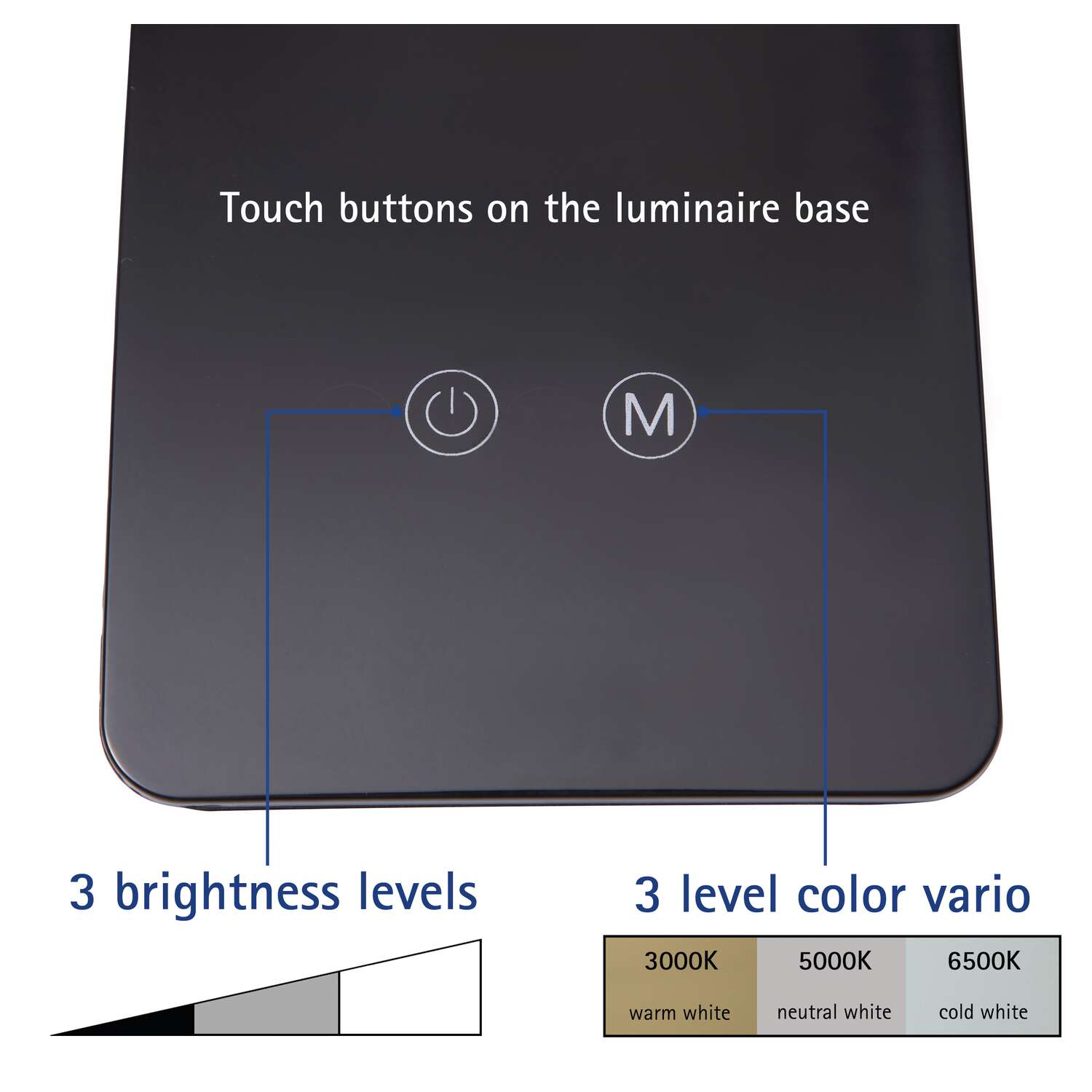 Luminaire de bureau LED  MAULpearly colour vario, réglable