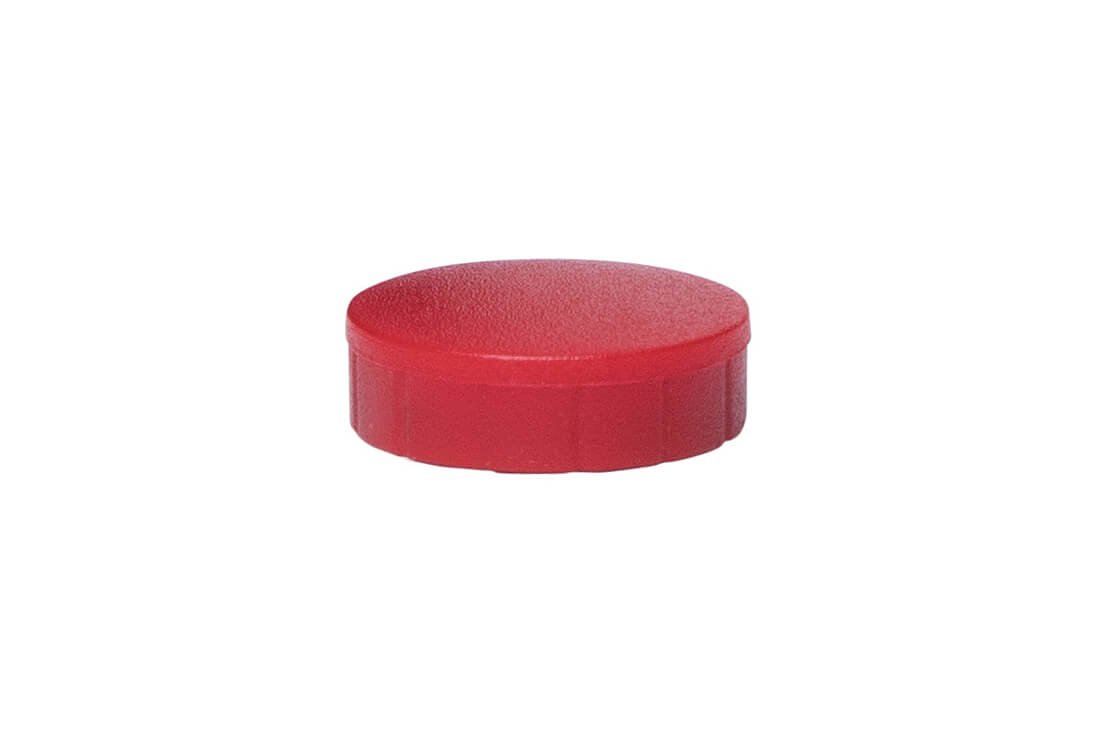 Magnet MAULsolid Ø 20 mm, 0,3 kg Haftkraft, 10 St./Ktn., rot