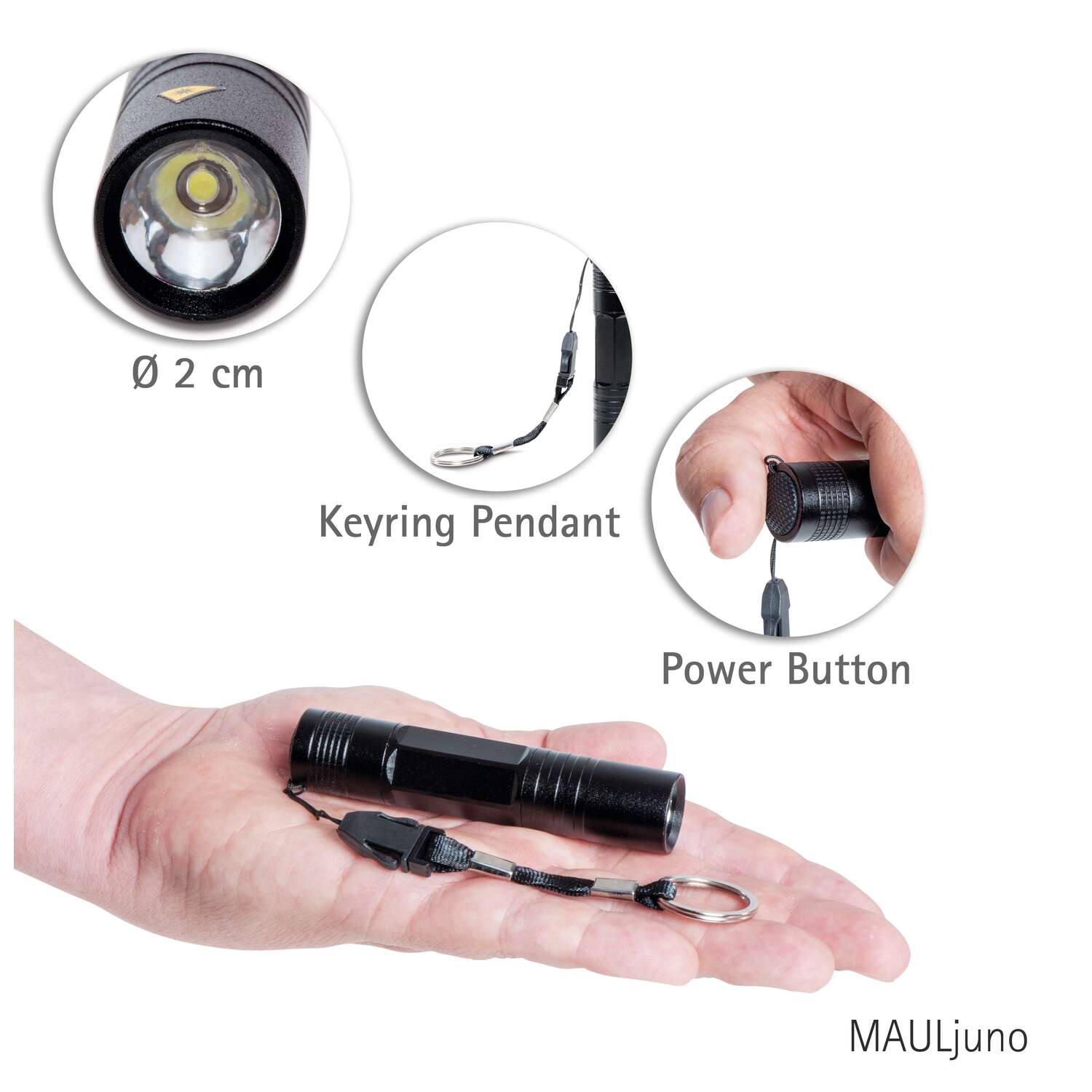 Lampe de poche LED MAULjuno, 9,4 cm, 0,5 W, jusqu'à 31 m