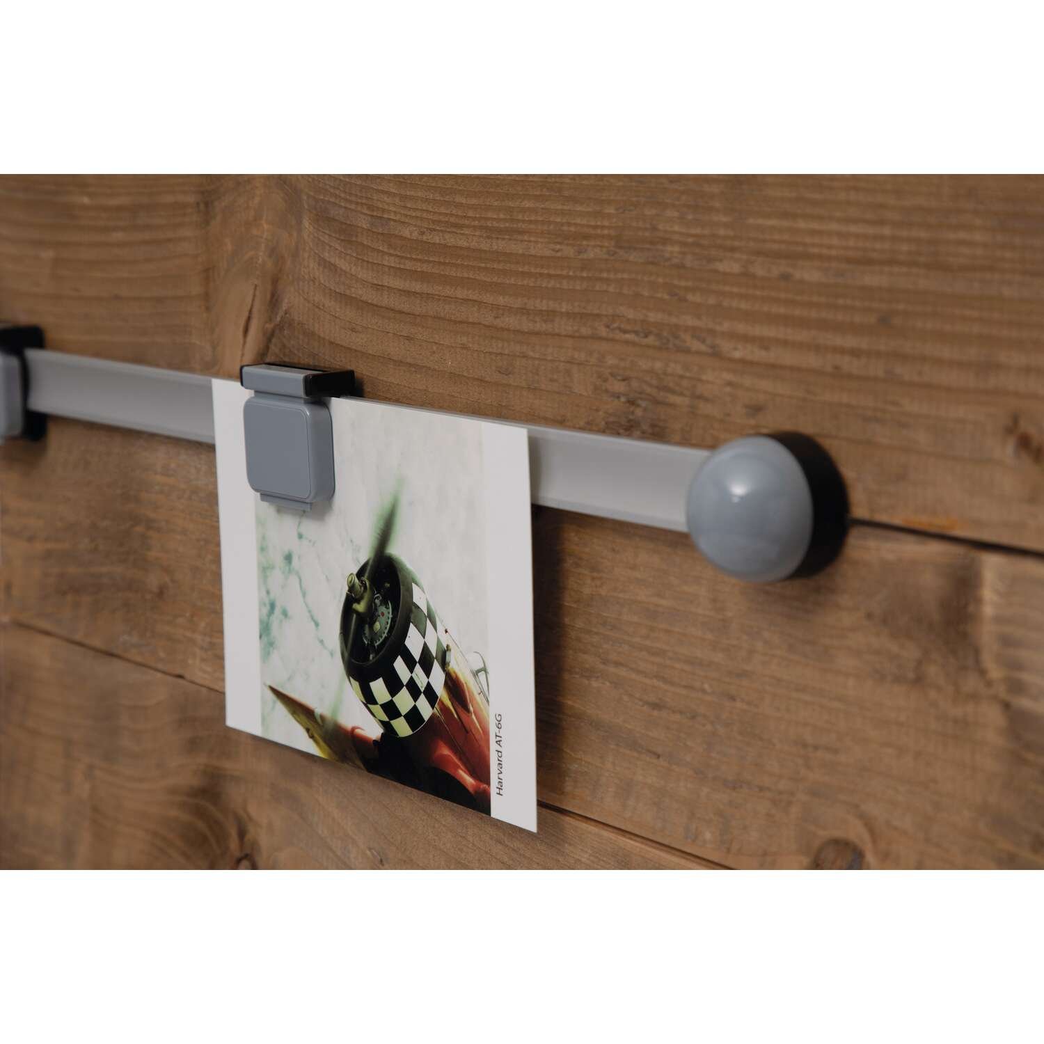 Planhalter-Wandschiene mit 4 Magnetclips, Länge 104,5 cm