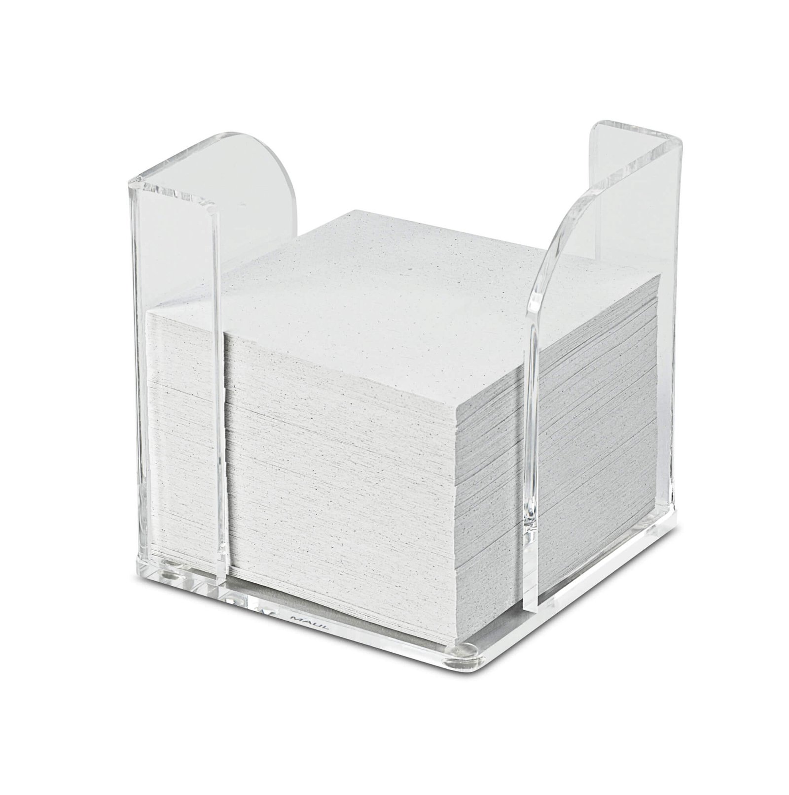 Acryl-Zettelbox 9 x 9 cm, ohne Zettel, glasklar