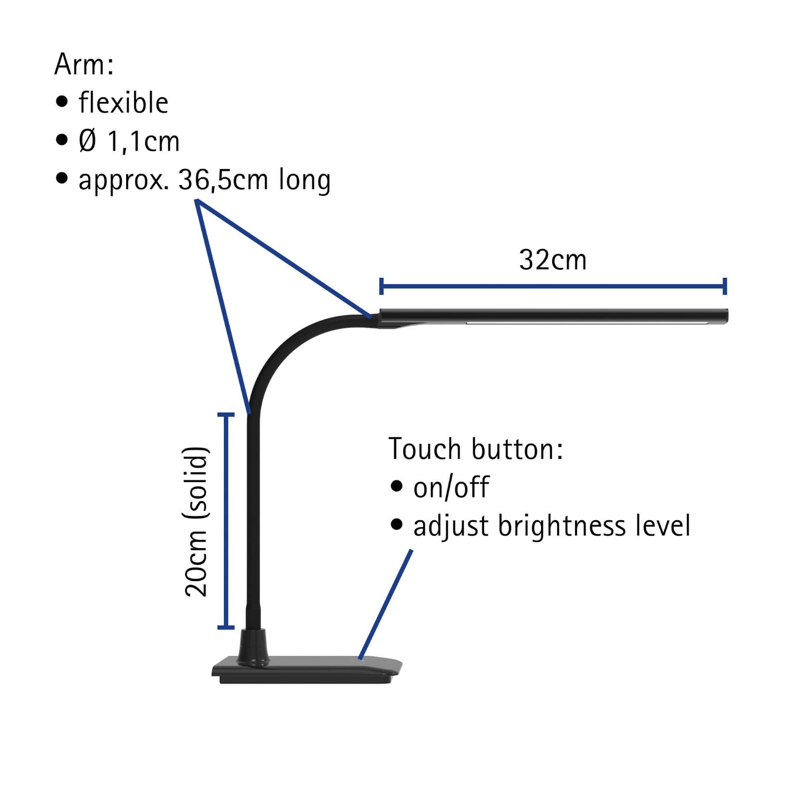 LED-Tischleuchte MAULpirro, dimmbar