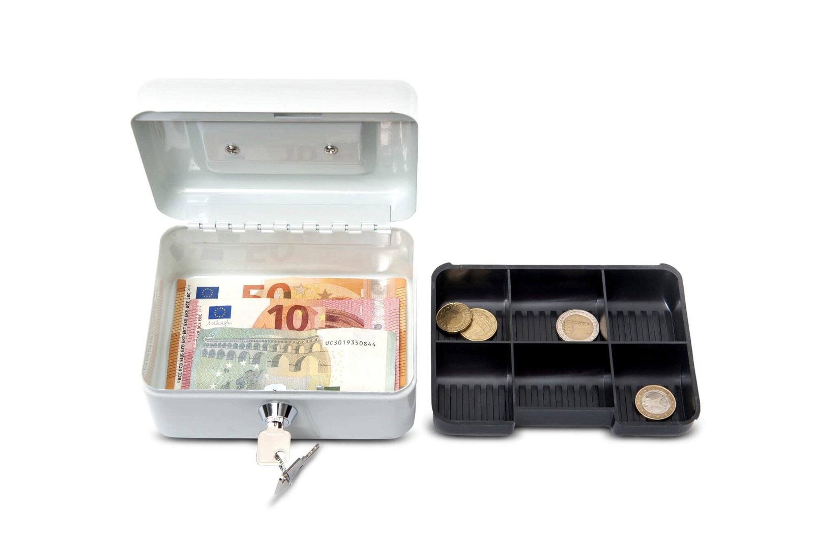 Silber Münzgeldeinsatz Herausnehmbar Geldkassette 1 153 x 81 x 125 mm,5610195 