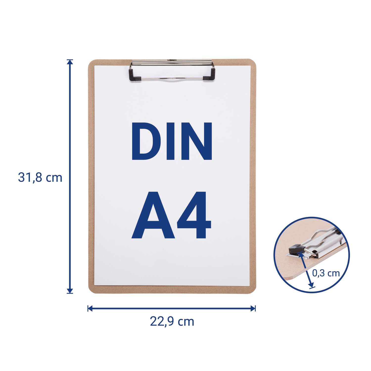 A4 clipboard MAULbasic hard fibre