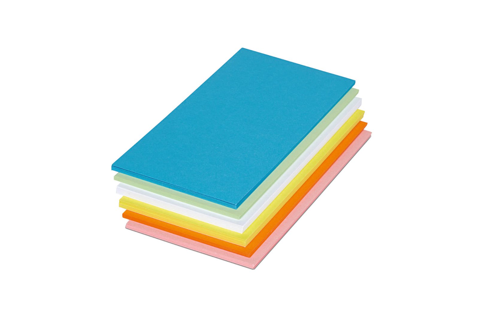 Moderationskarten rechteckig, 20,5 x 9,5 cm, 120 St./Pack, farbig sortiert