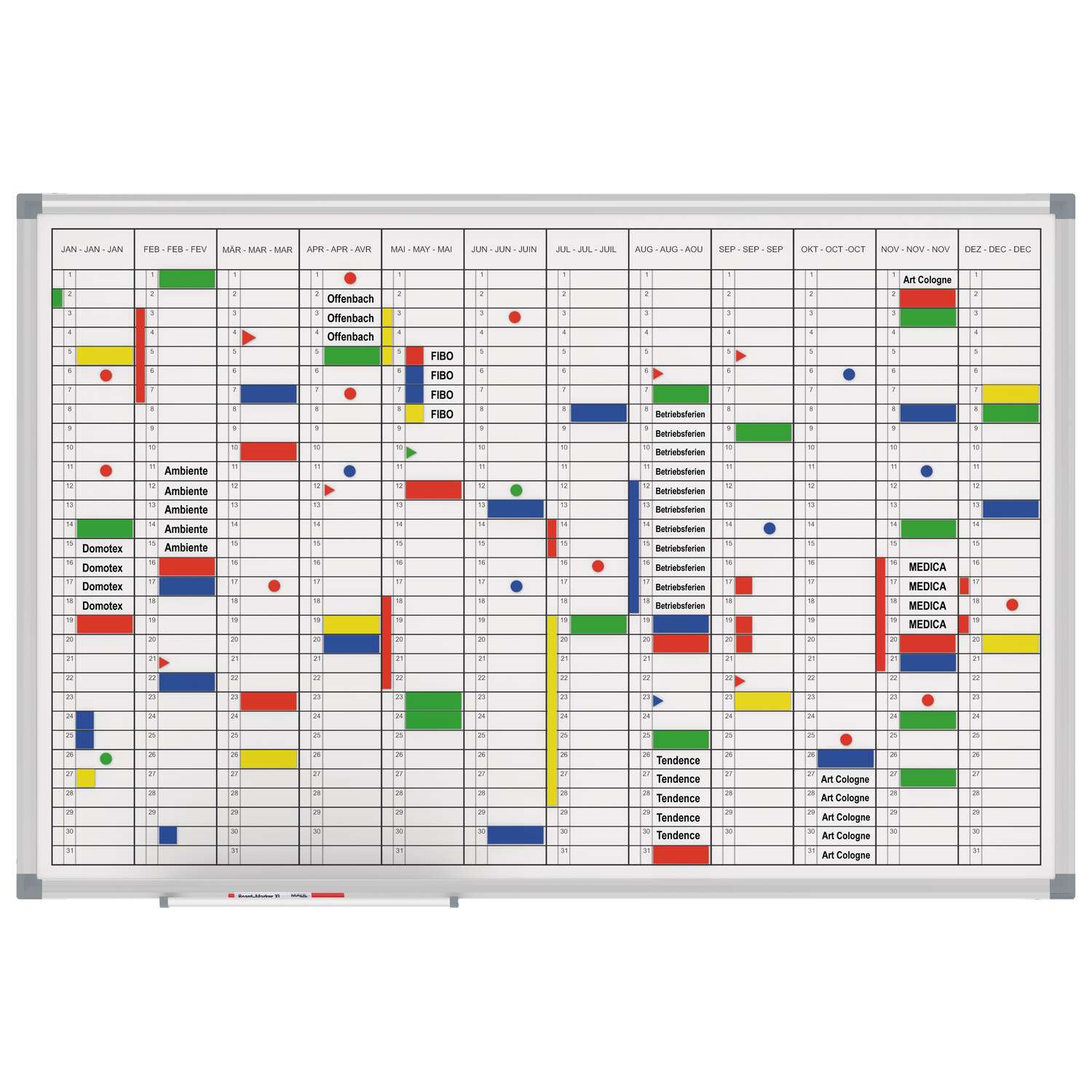 Yearly planner MAULstandard, 60x90 cm