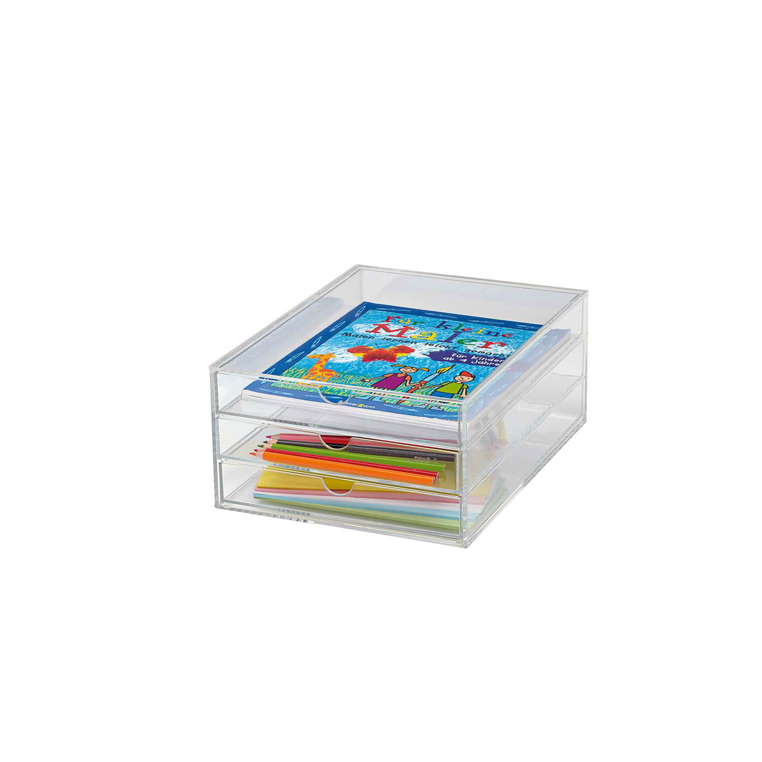 Acryl-Schubladenbox, DIN A4, 3 Laden