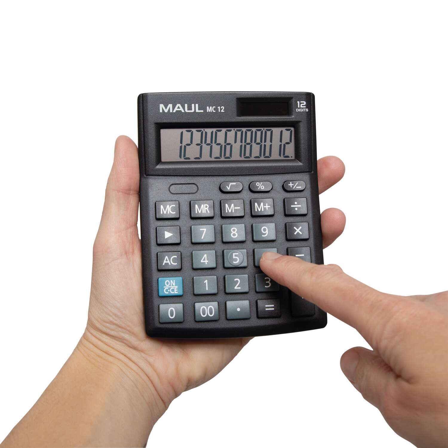 MAUL Desktop Calculator MC 12 Solar Battery 1-line, 12 digits black