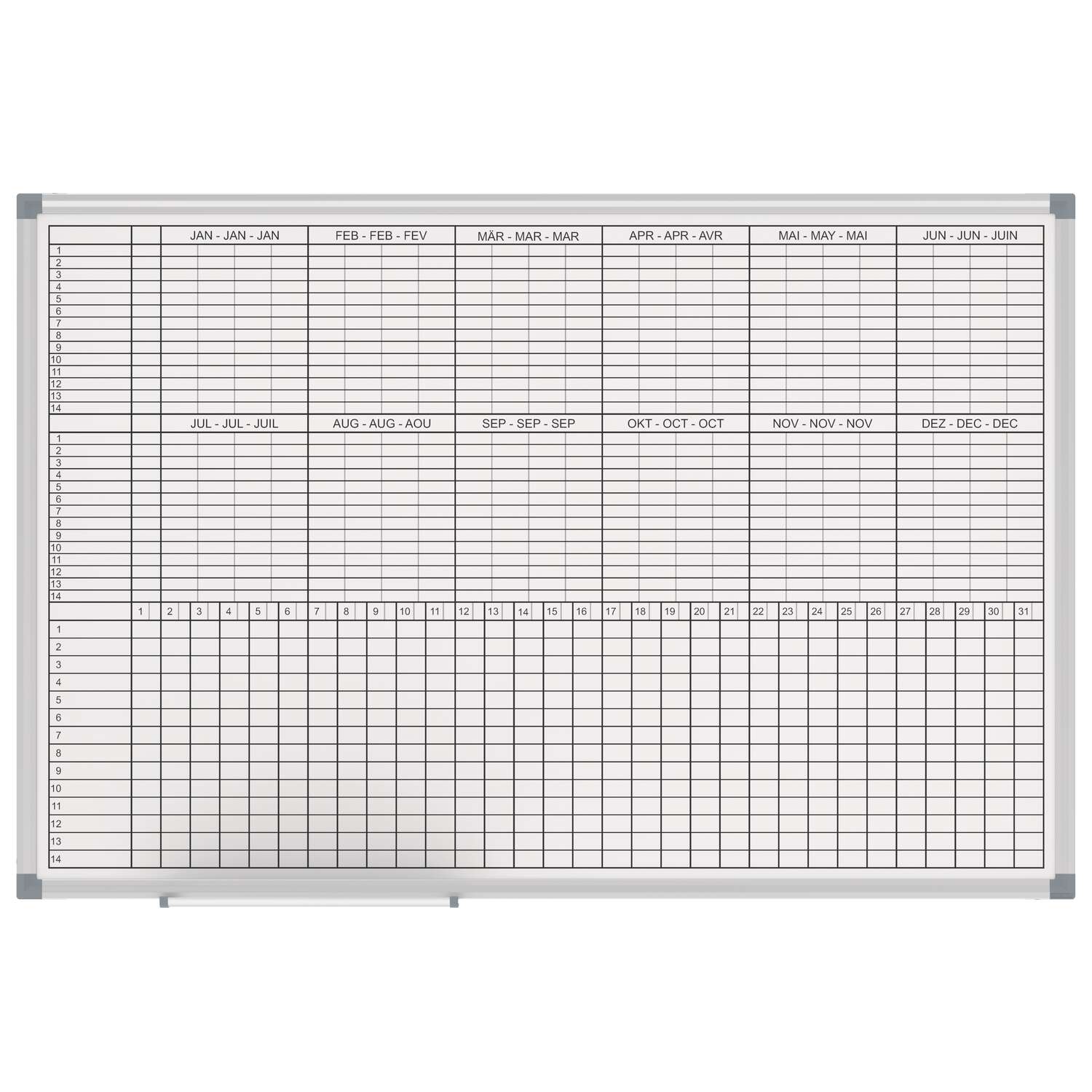 Monthly-/Yearly planner MAULstandard, 60x90 cm