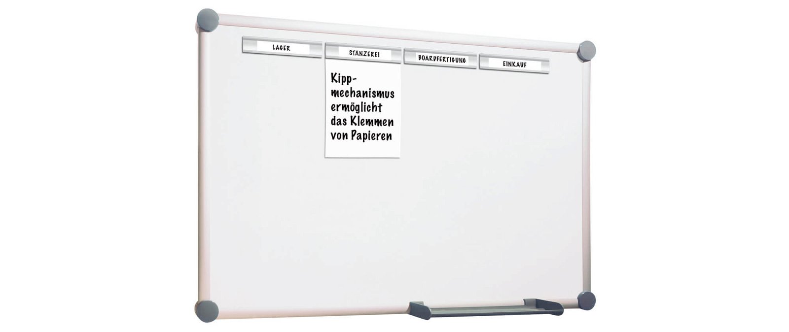Whiteboard 2000 MAULpro, Komplett-Set plus, 90x120 cm, grau