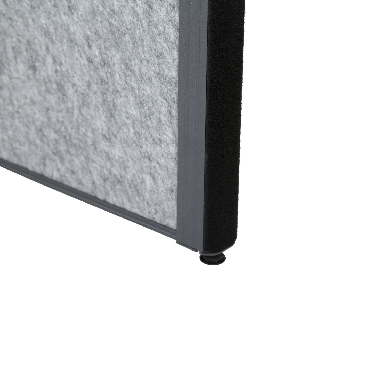 Partition wall MAULconnecto 3x acoustic dark grey, feet