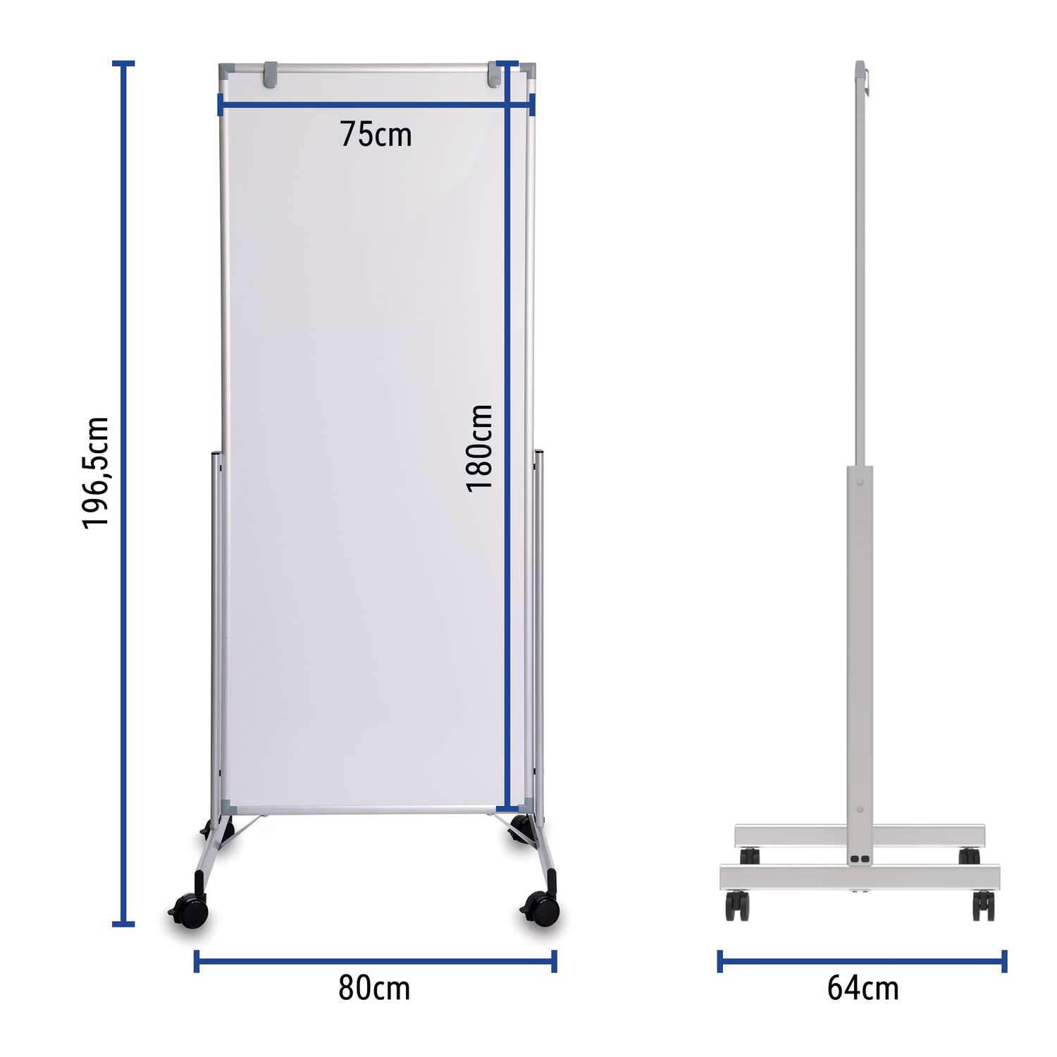 Whiteboard mobil MAULpro easy2move 75x180 cm