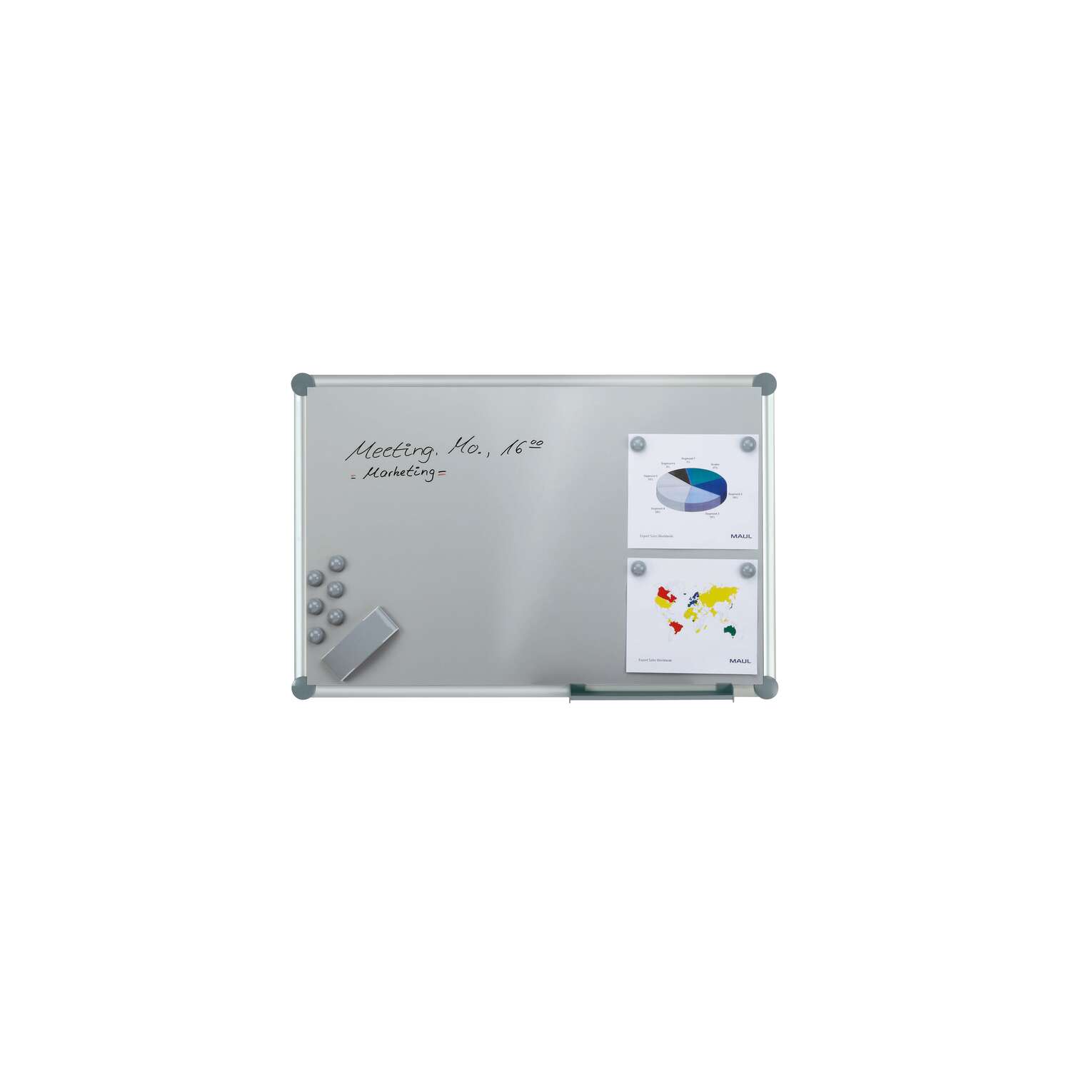 Whiteboard MAULpro, Komplett-Set silver, 90x180 cm