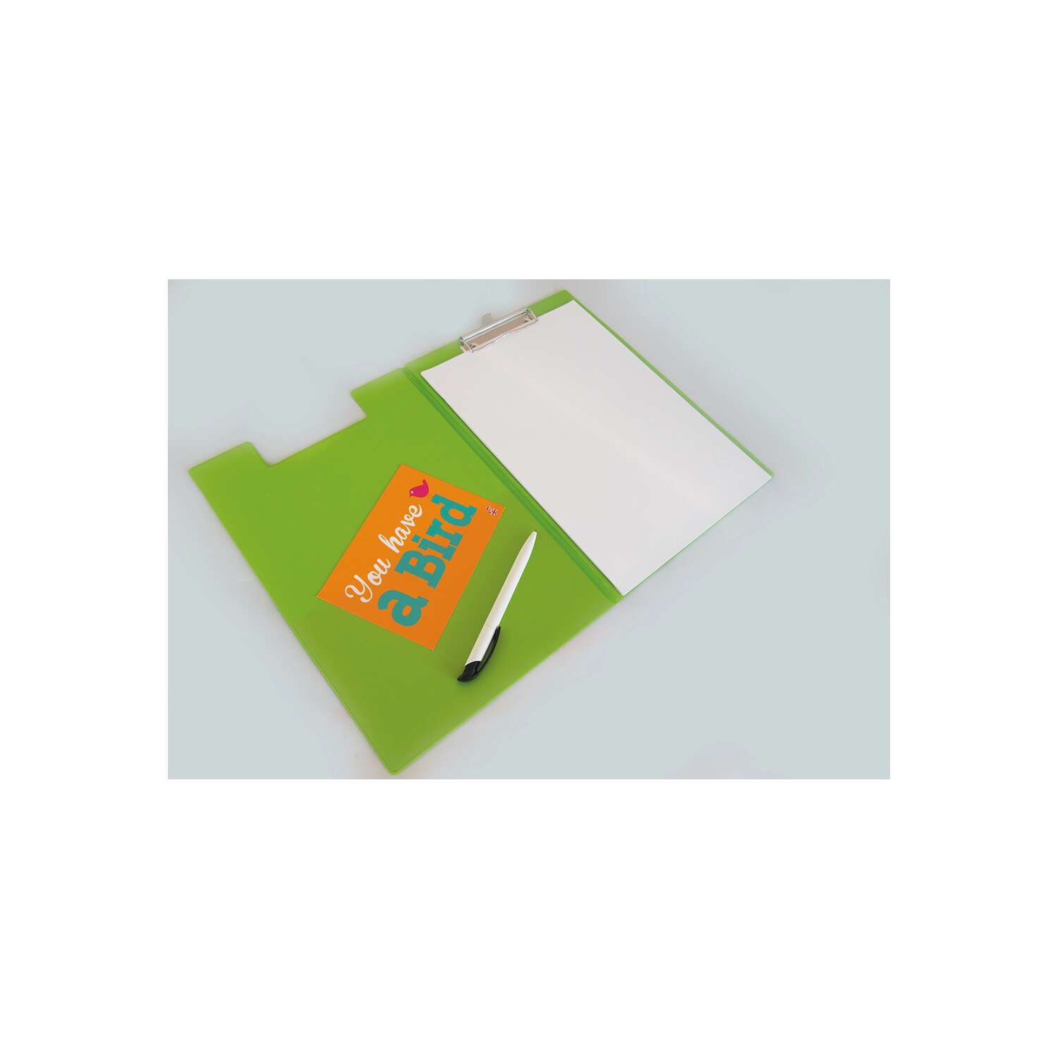 A4 clipboard folder with plastic coating