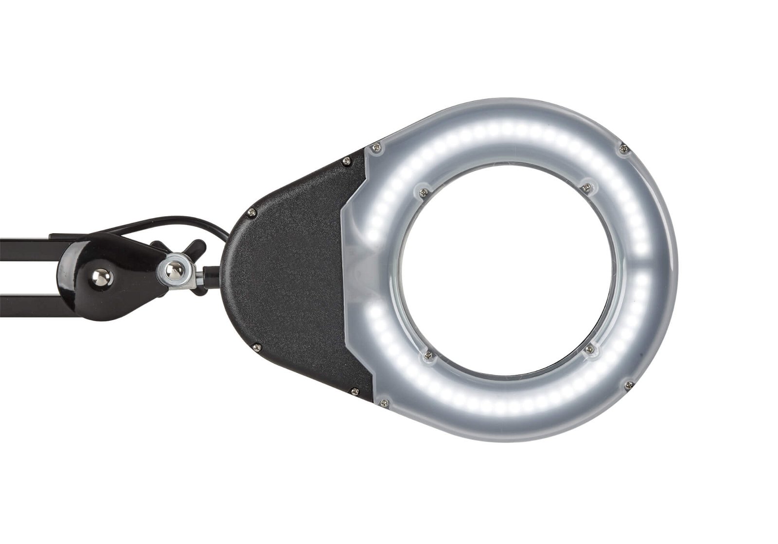 LED-Lupenleuchte MAULviso, mit Klemmfuß, schwarz