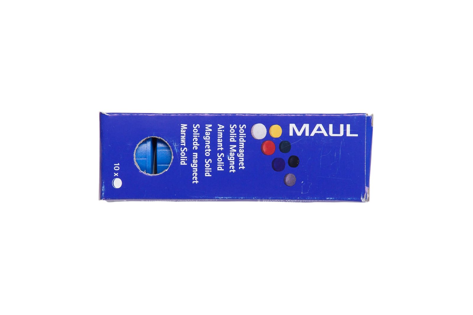Magnet MAULsolid Ø 32 mm, 0,8 kg Haftkraft, 10 St./Ktn., blau