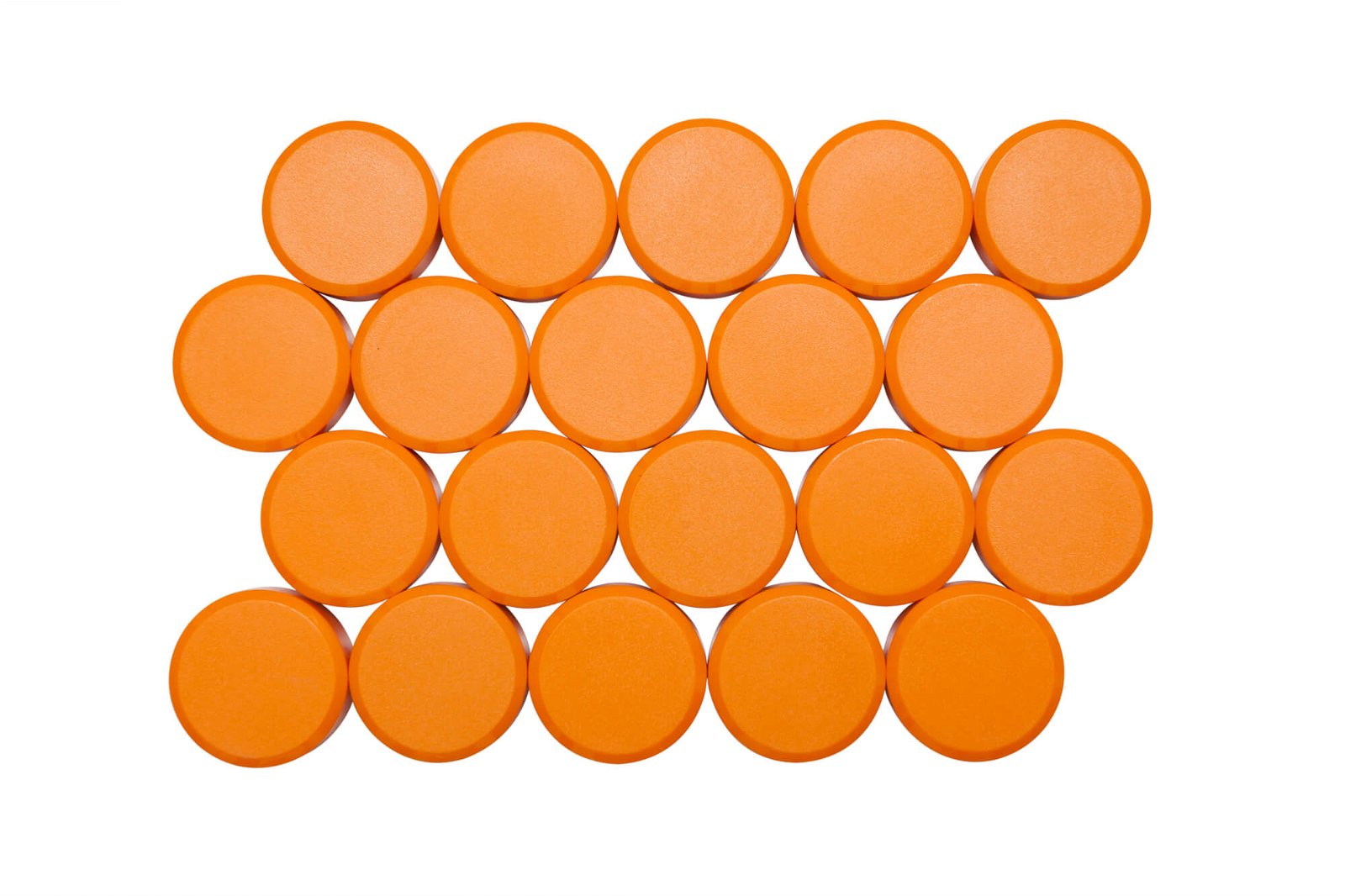 Facetterand-Magnet MAULpro Ø 30 mm, 0,6 kg, 20 St./Set, orange