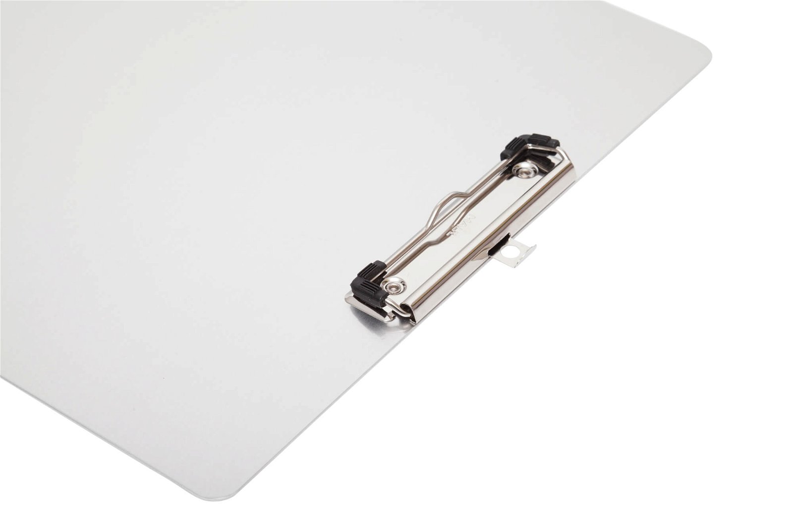 Schreibplatte, Aluminium mit Magnetband und Bügelklemme