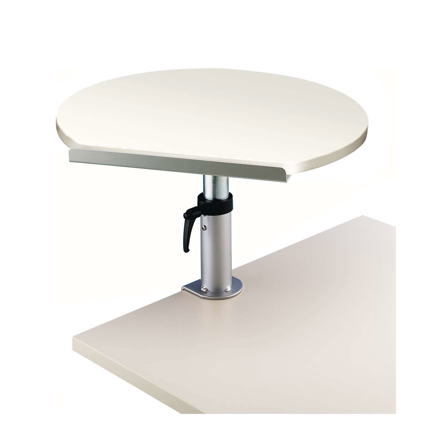 Ergonomisches Tischpult, Klemmfuß, Platte aus Melamin