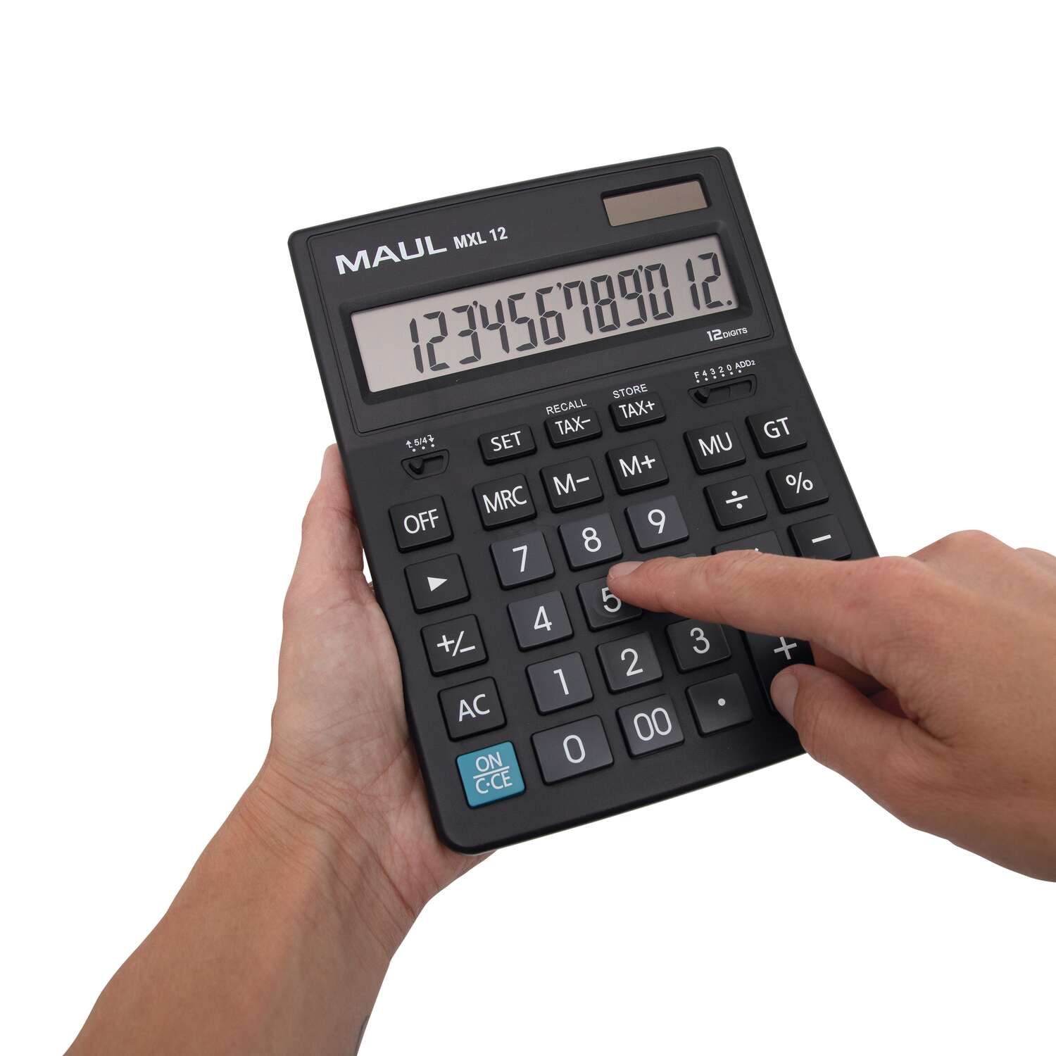 MAUL Desktop Calculator MXL 12 Solar Battery 1-line, 12 digits black