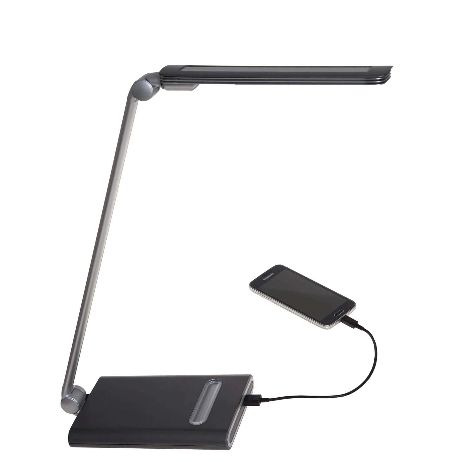 LED desk lamp MAULpure, dimmable, USB port