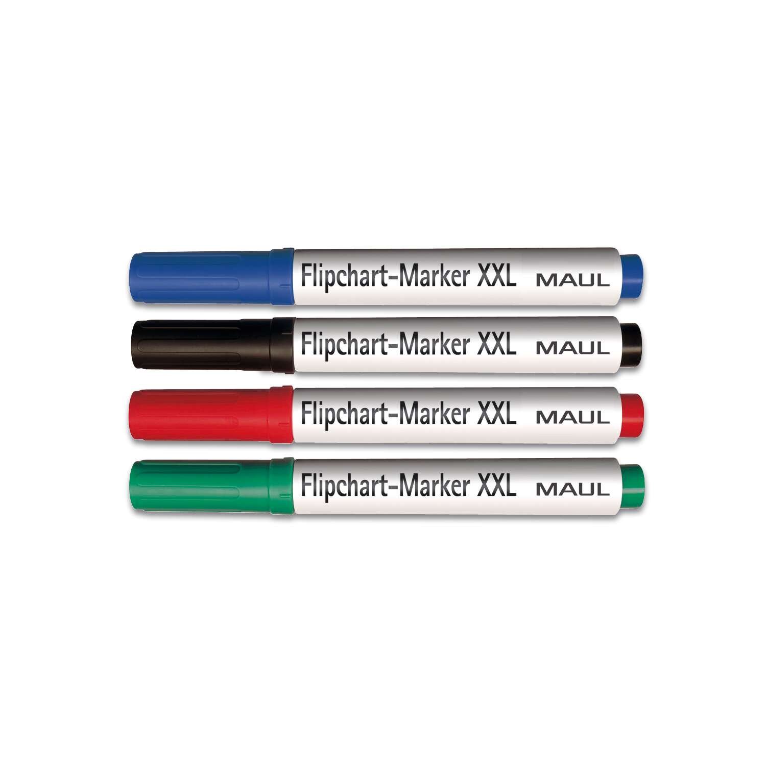 Flipchart-Marker-Set XXL, Keilspitze 3,0-6,0 mm, 4 St.