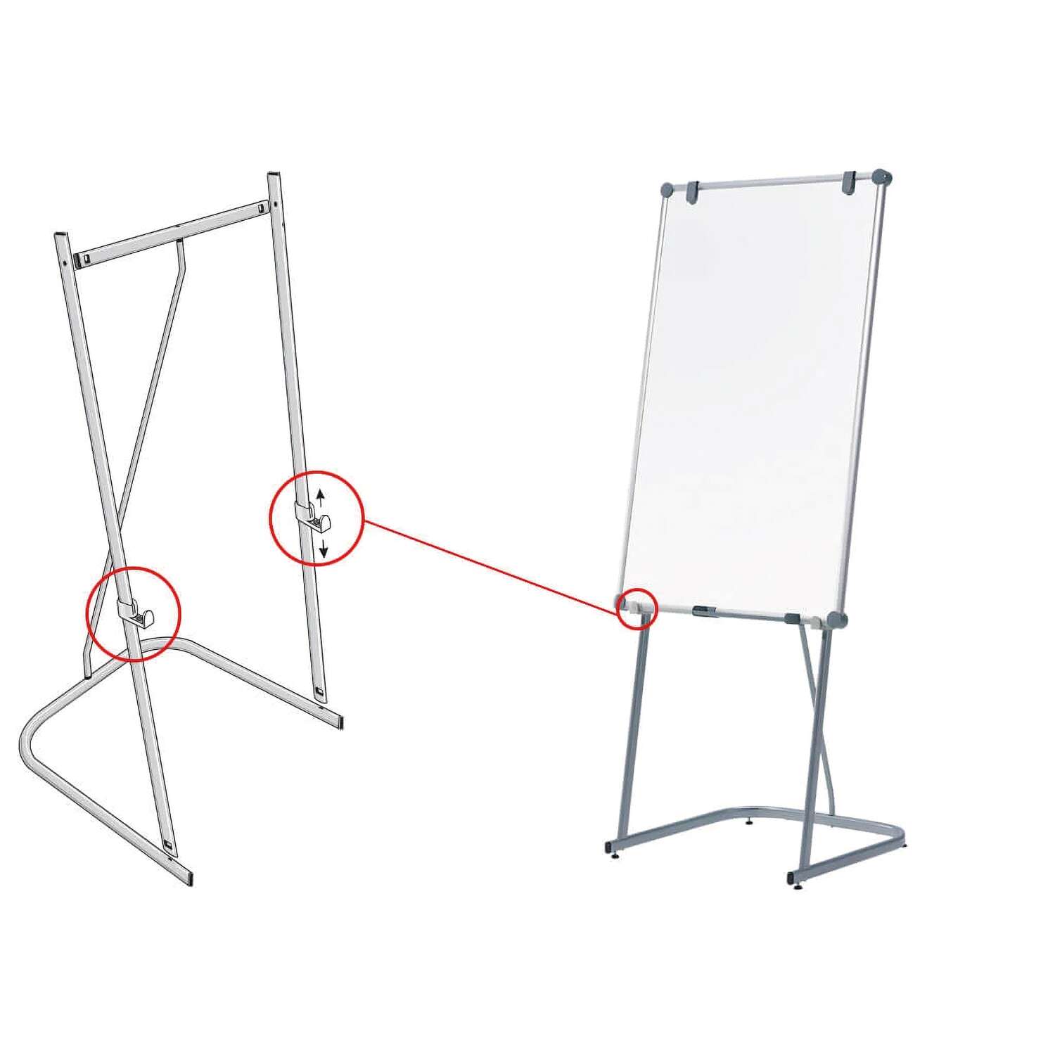 Board holder for mobile whiteboard 2000 MAULpro