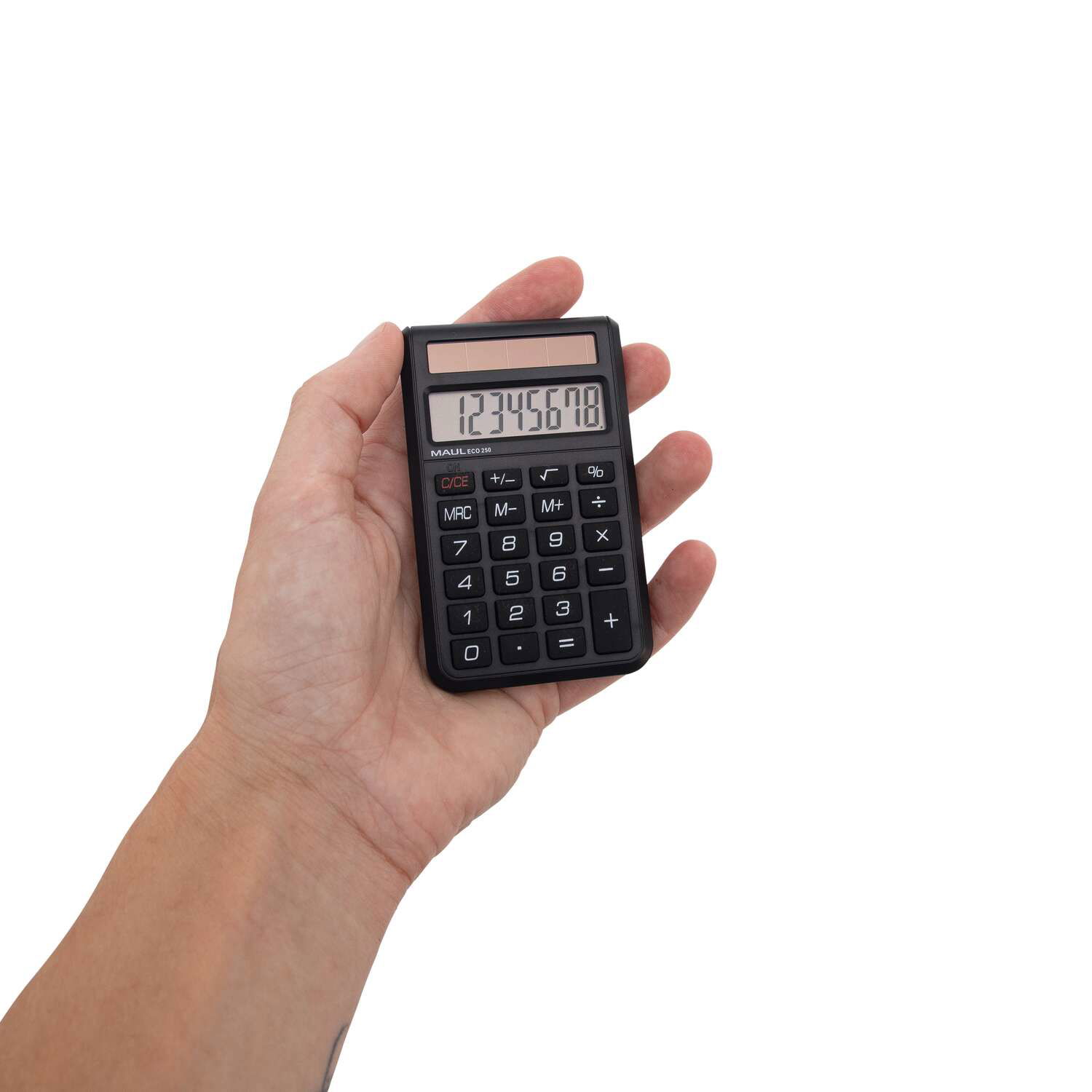 MAUL Taschenrechner ECO 250 Solar 1-zeilig, 8 Ziffern schwarz