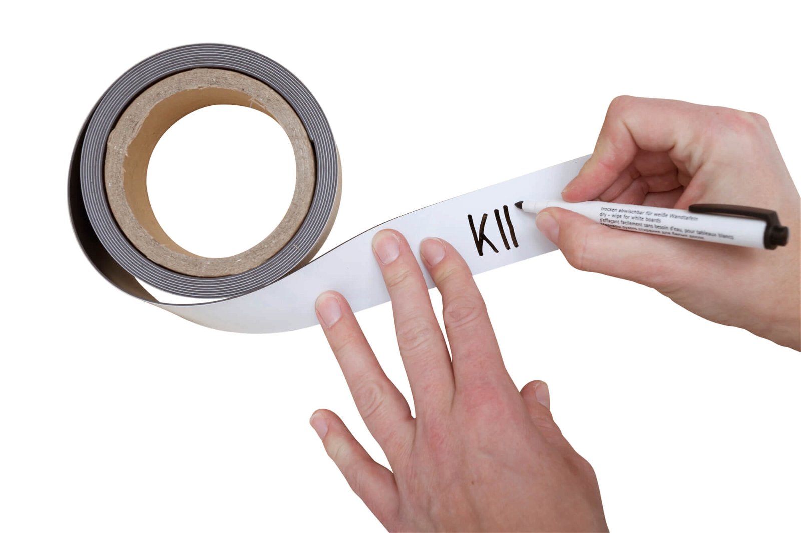 Kennzeichnungsband magnet- haftend, 3 m x 40 mm x 1 mm, weiß