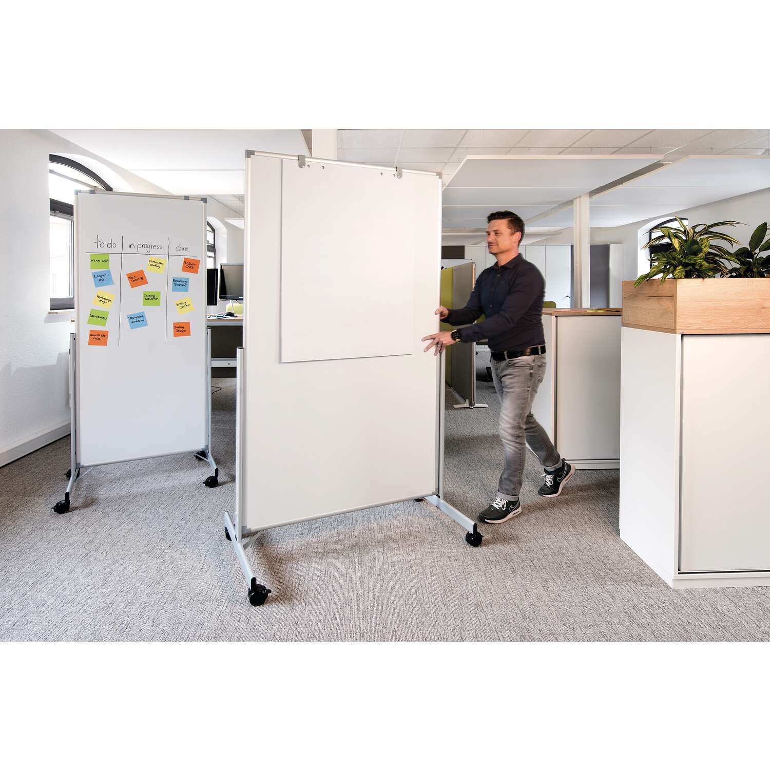 Whiteboard mobil MAULpro easy2move 100x180 cm