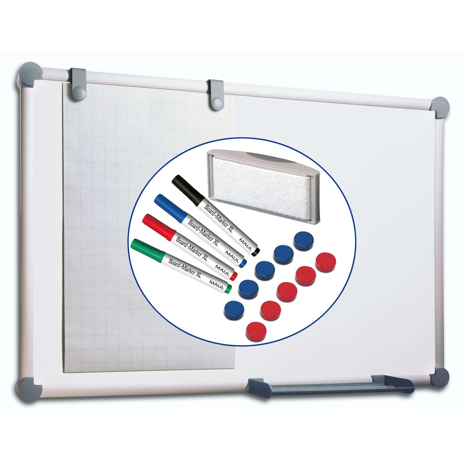 Whiteboard MAULpro, Komplett-Set, 60x90 cm