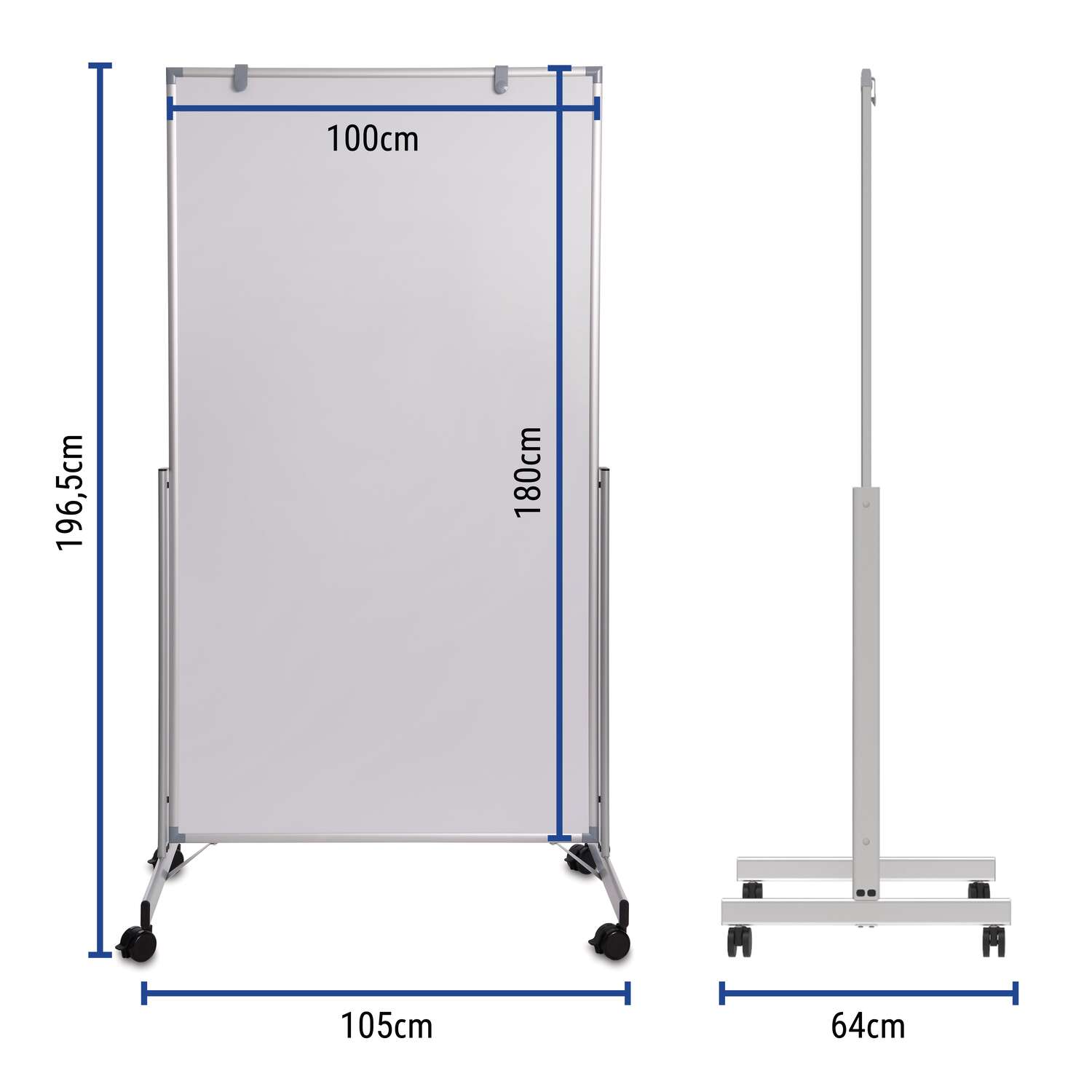 Whiteboard mobil MAULpro easy2move 100x180 cm