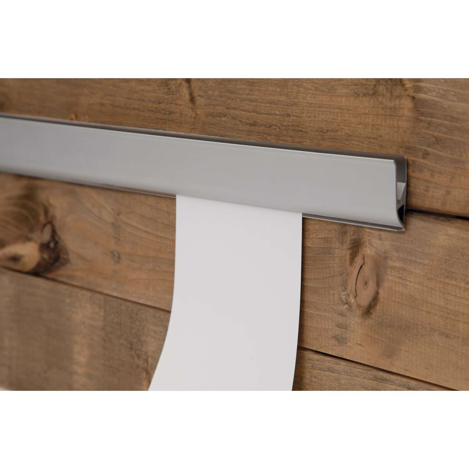 Rail pince aluminium, auto-adhésive longueur 42,8 cm