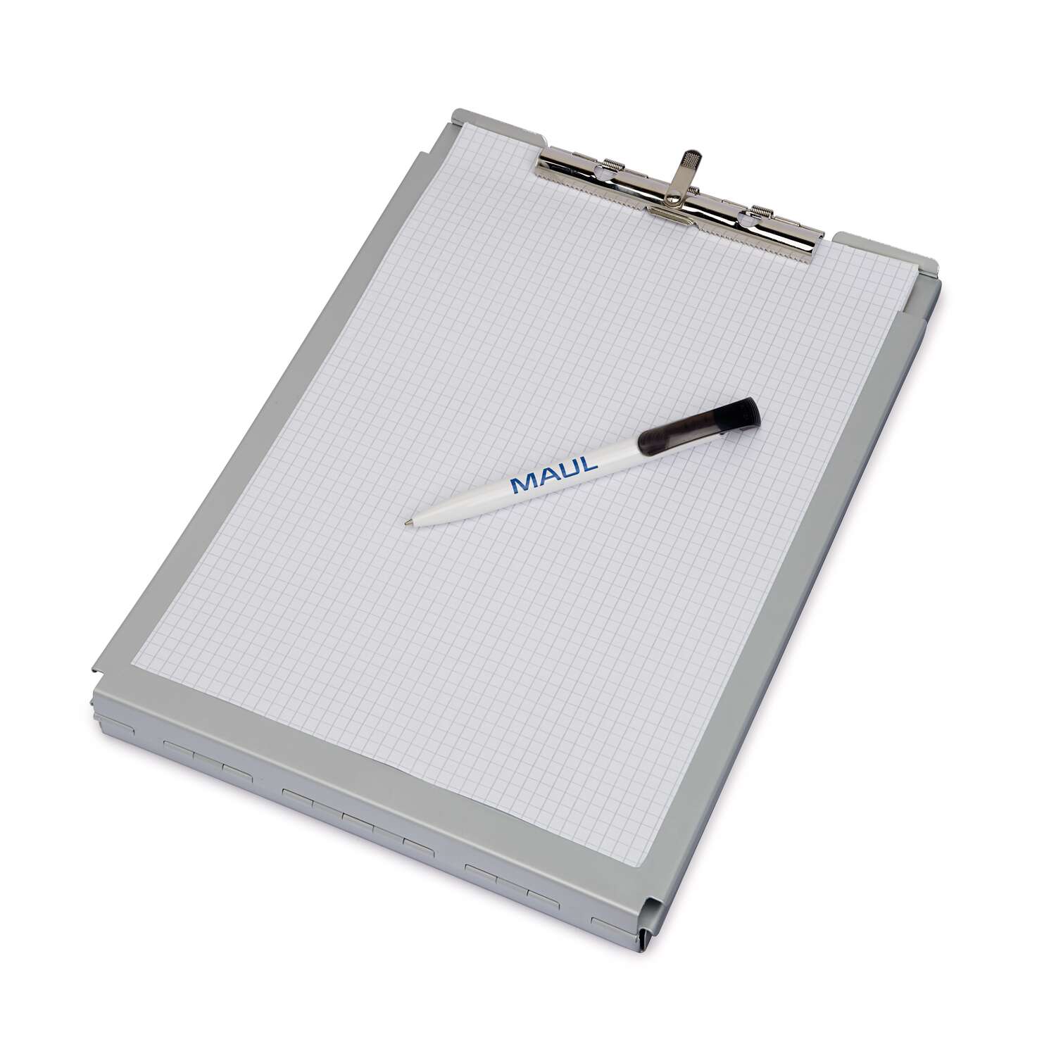 A4 clipboard aluminium MAULcase with storage box