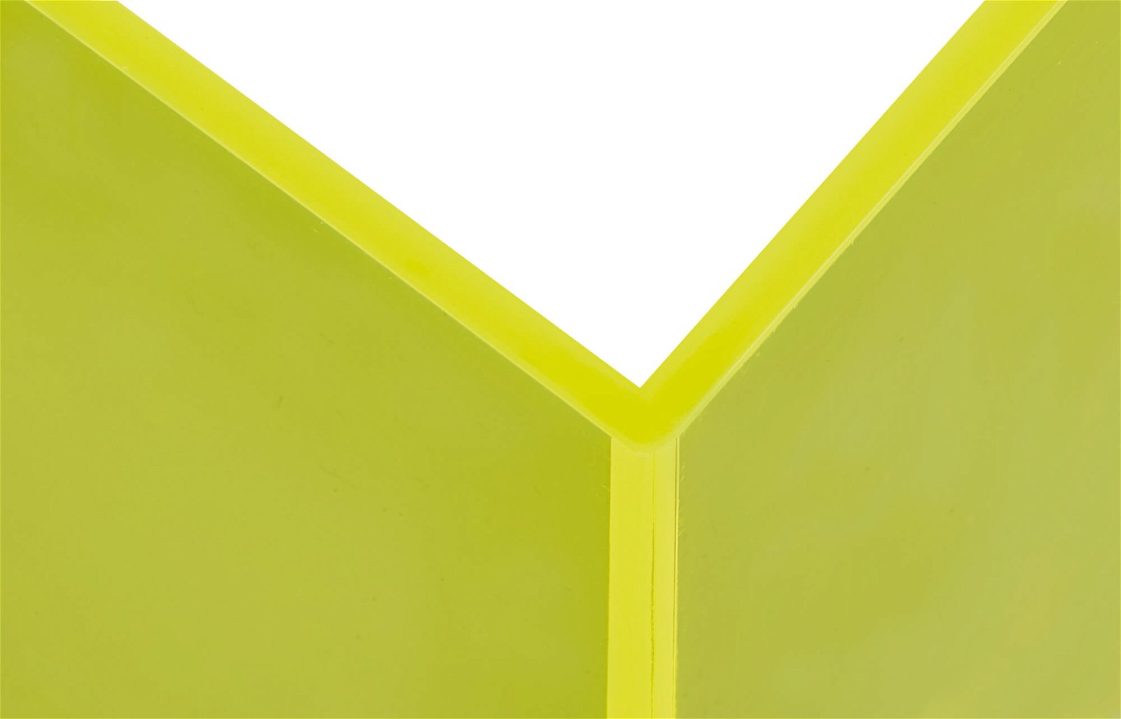 Buchstützen aus Acryl, Neon, gelb