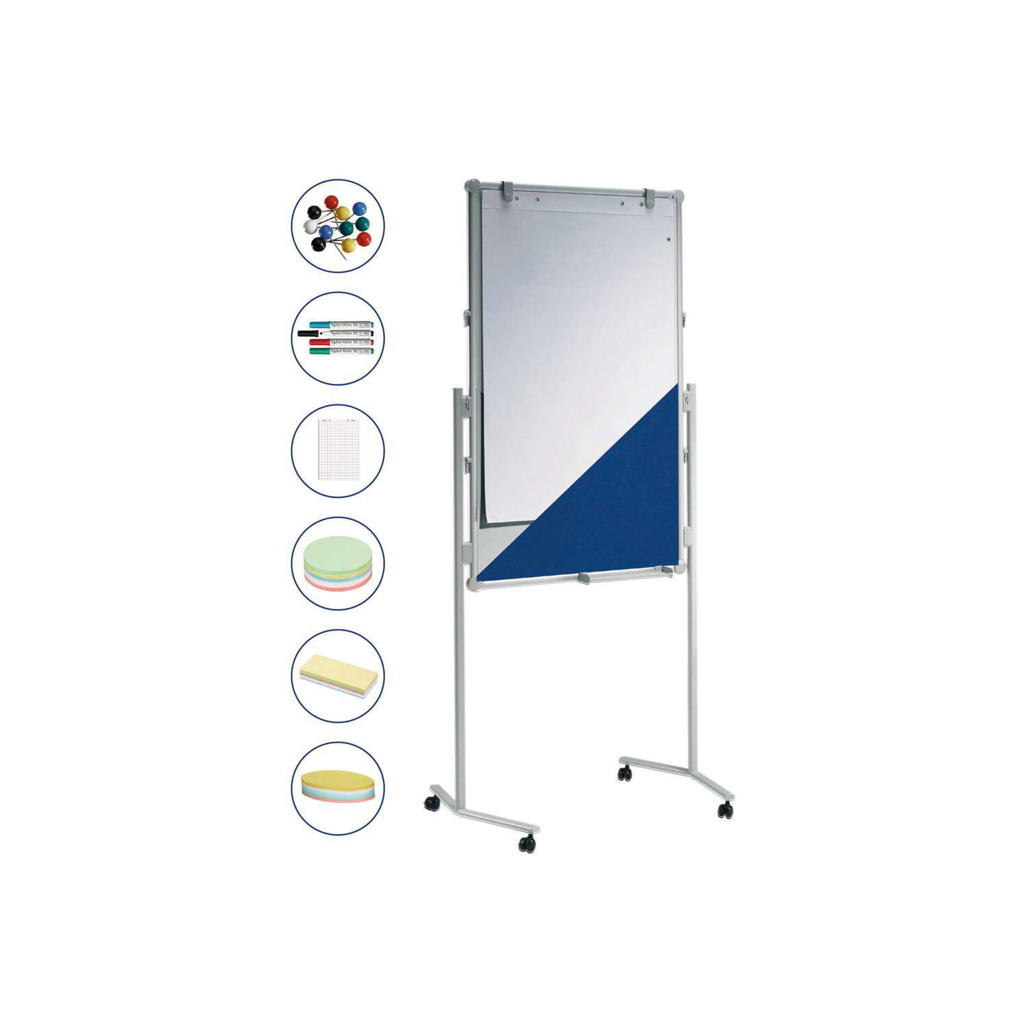 Moderationboard MAULpro, textile/WB, set, 120x75cm