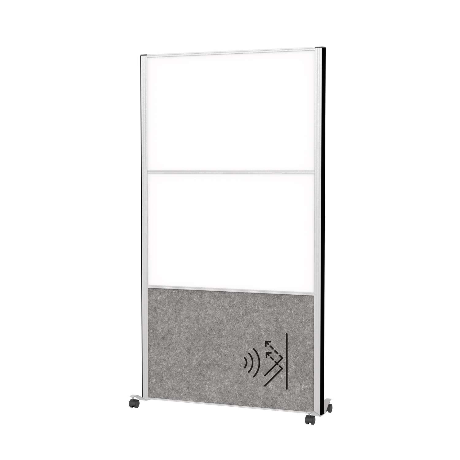 Partition wall MAULconnecto 2x WB 1x acoustic dark mobile