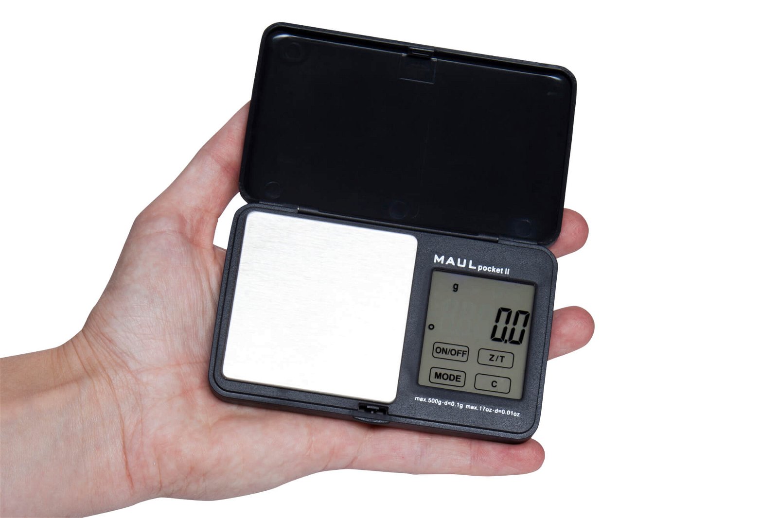 Taschenwaage MAULpocket II, 500 g, schwarz