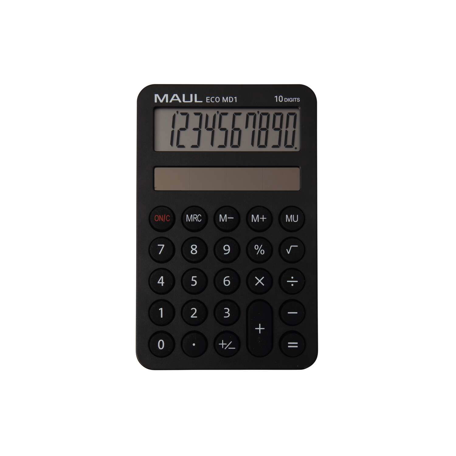 MAUL Taschenrechner ECO MD 1 Solar 1-zeilig, 10 Ziffern schwarz