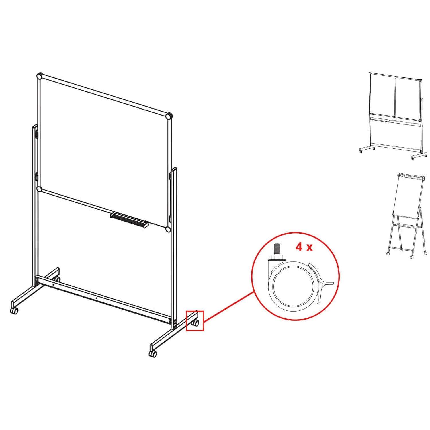 Set of rollers for mobile board