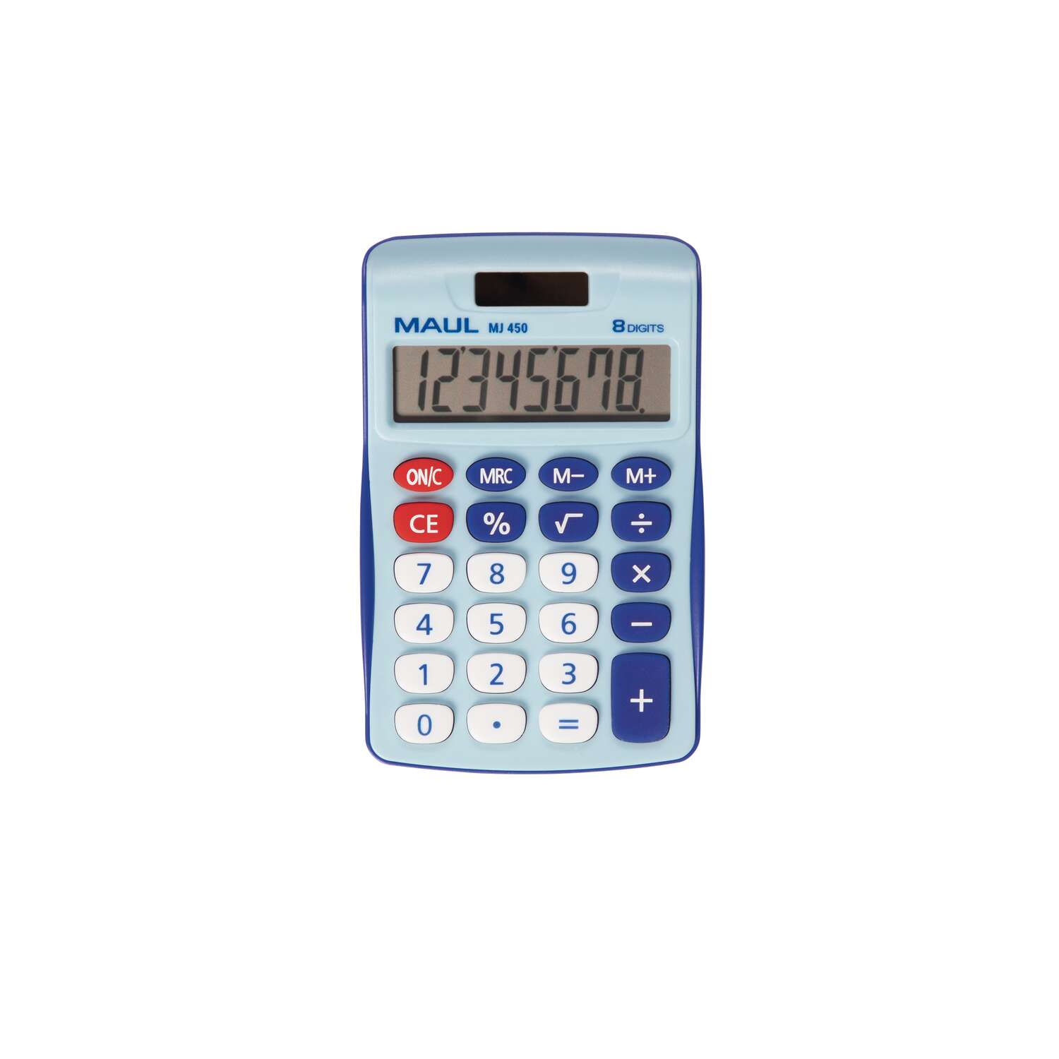 MAUL Desktop Calculator MJ 450 Solar Battery 1-line, 8 digits light blue