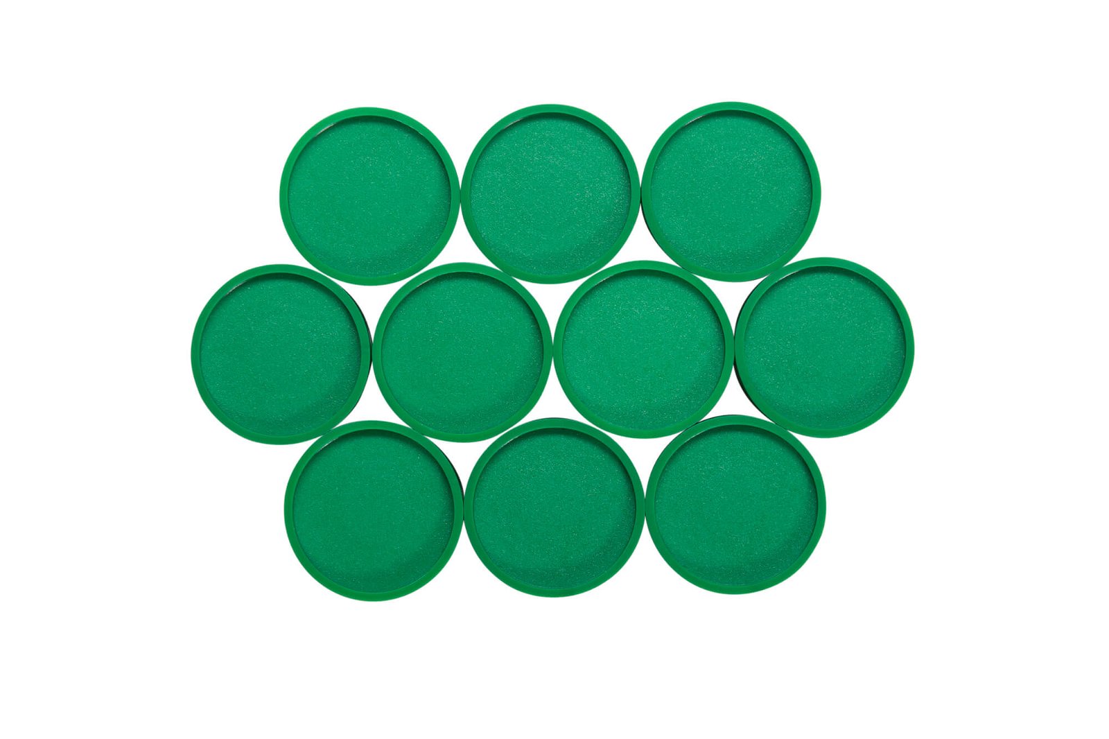 Rund-Magnet, PE Ø 30 mm, 0,6 kg Haftkraft, 10 St./Set, grün