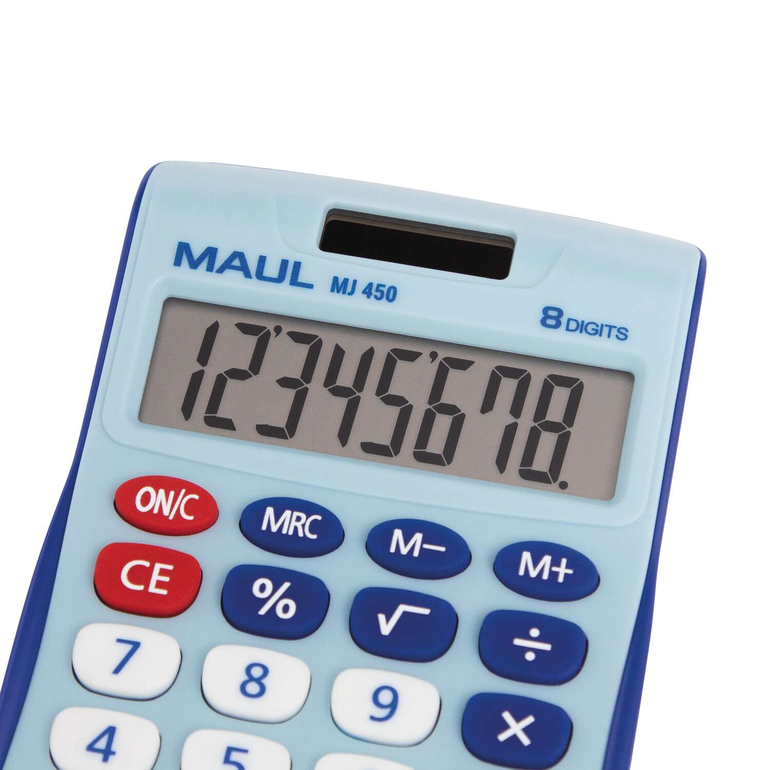 MAUL Desktop Calculator MJ 450 Solar Battery 1-line, 8 digits light blue