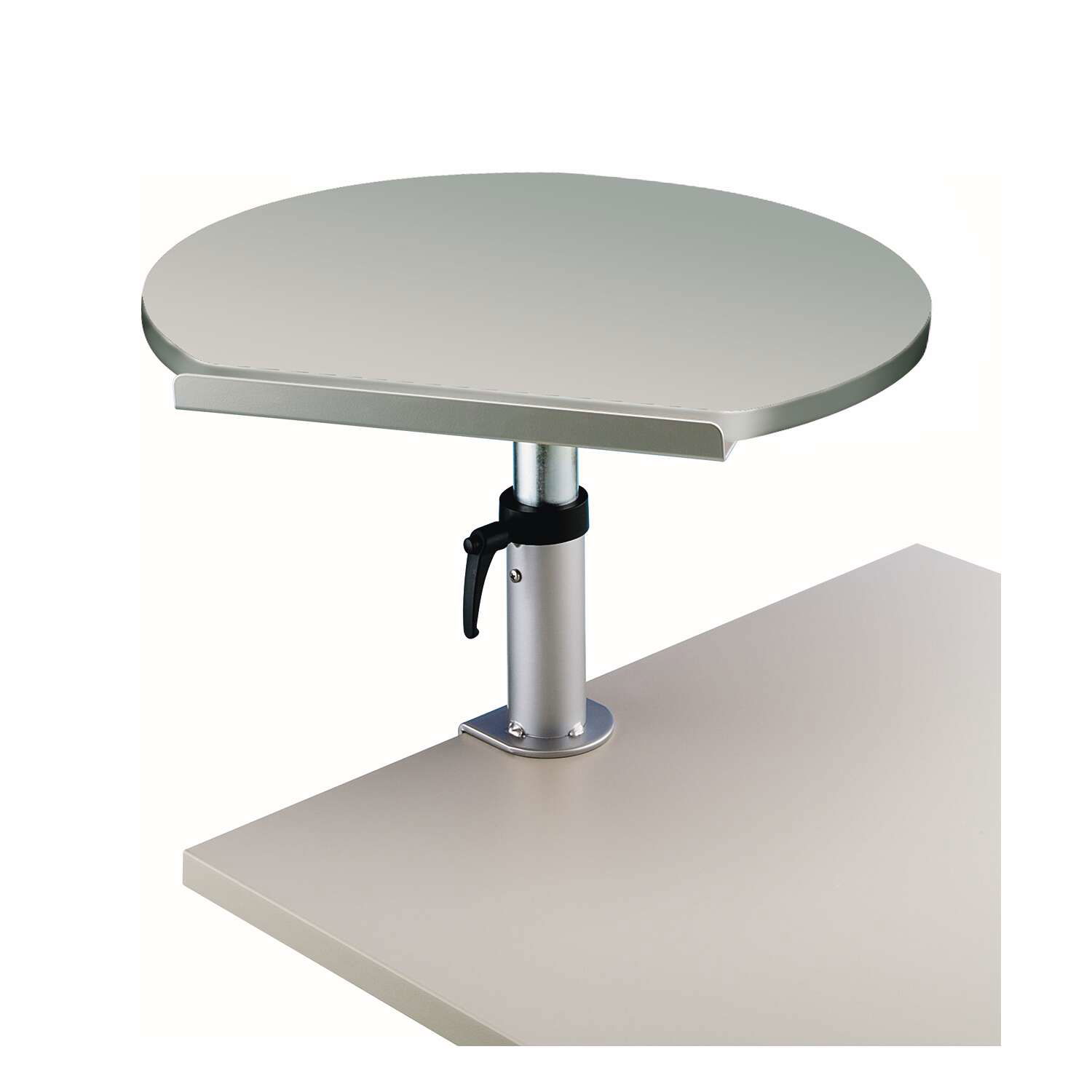 Ergonomisches Tischpult, Klemmfuß, Platte aus Melamin