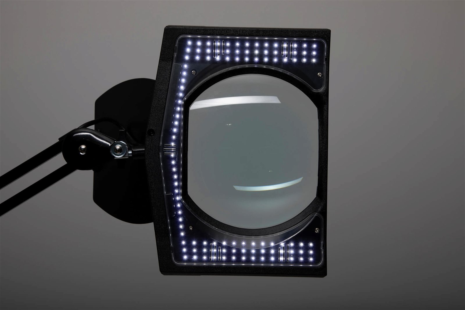 LED-Lupenleuchte MAULvitrum, mit Klemmfuß, schwarz