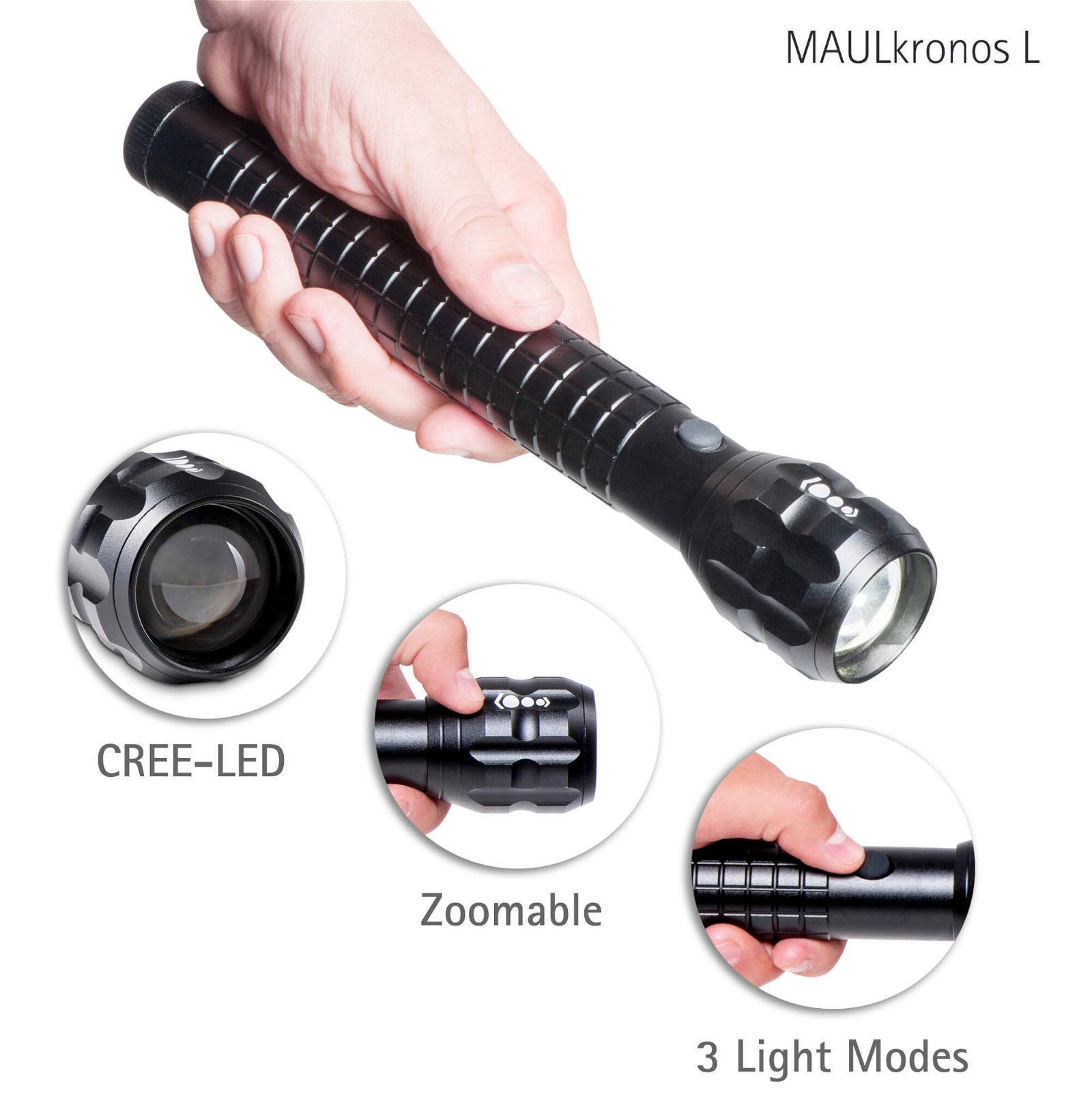 LED-Taschenlampe MAULkronos L - Info
