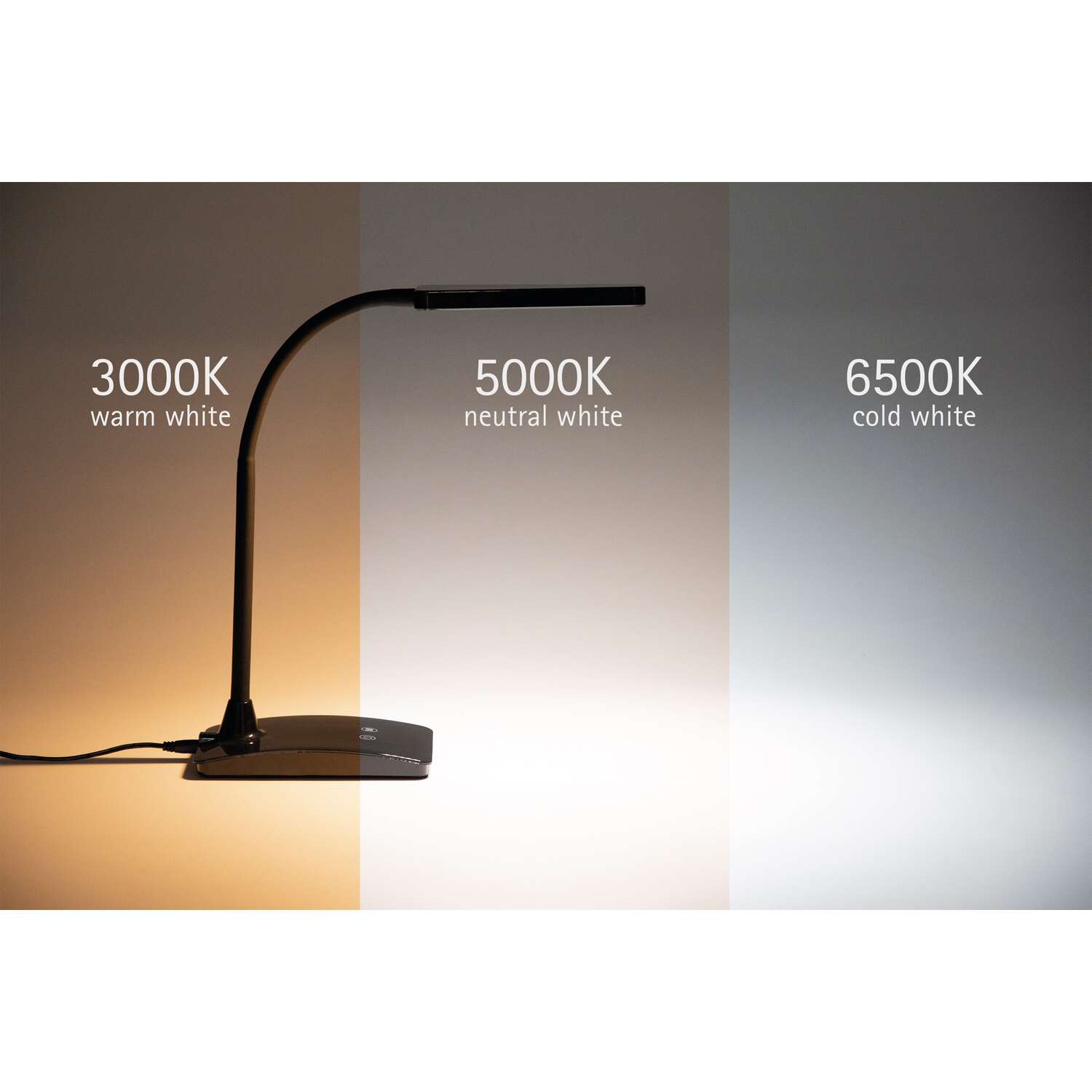 Luminaire de bureau LED  MAULpearly colour vario, réglable