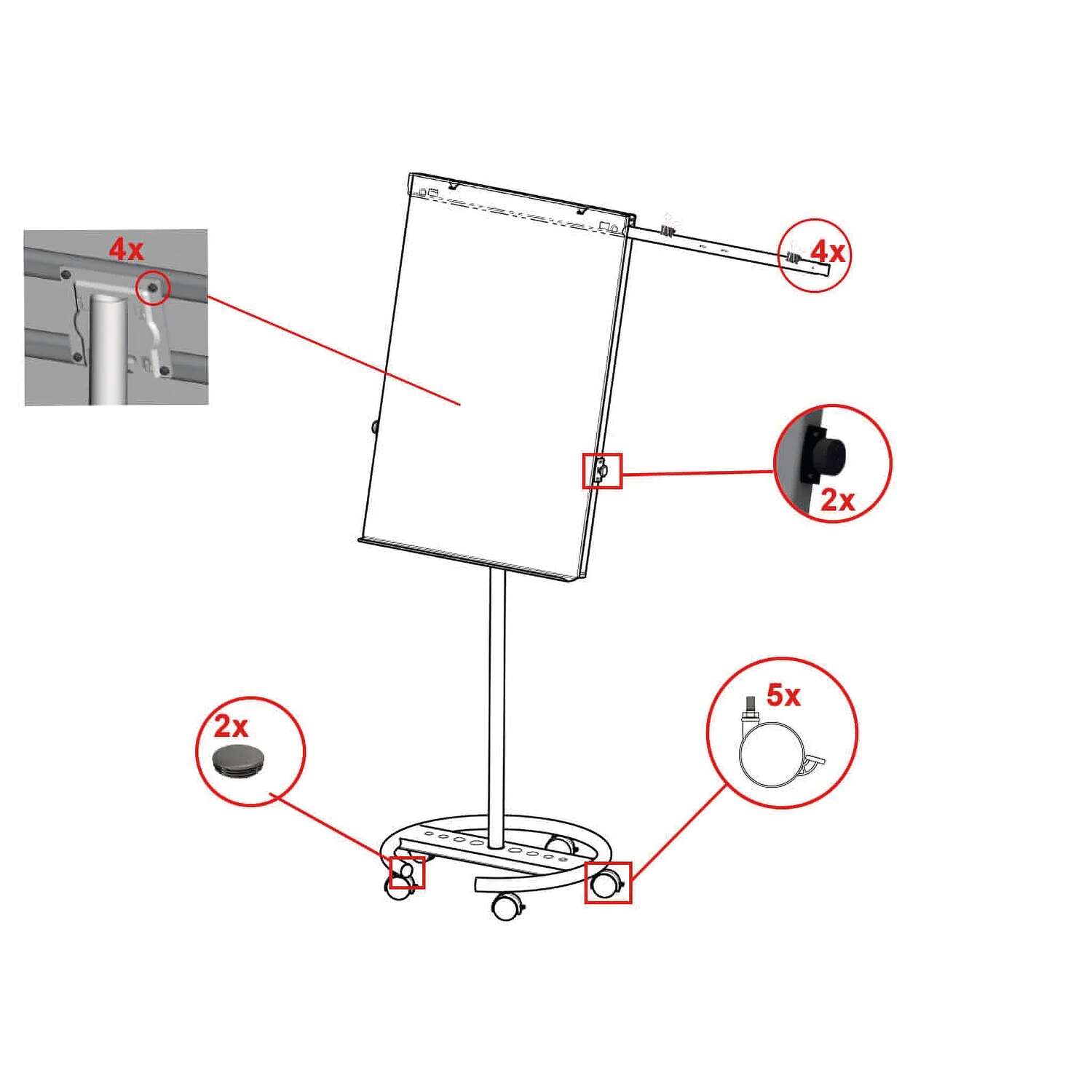 Montagebeutel für Flipchart MAULoffice Rundfuß