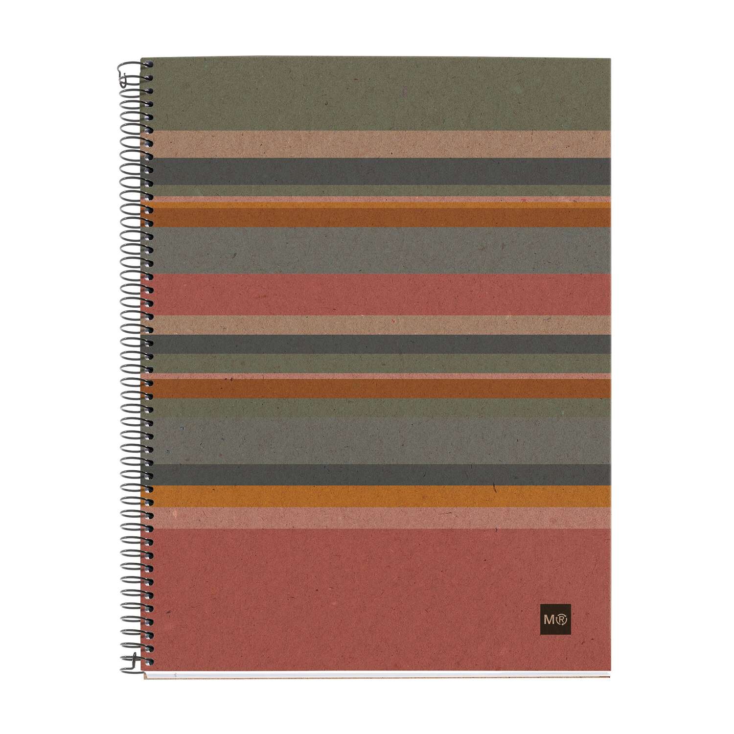 MIQUELRIUS Notizbuch Eco Design 4 A4 liniert Spiralbildung Linien grün braun orange rot blau rosa 