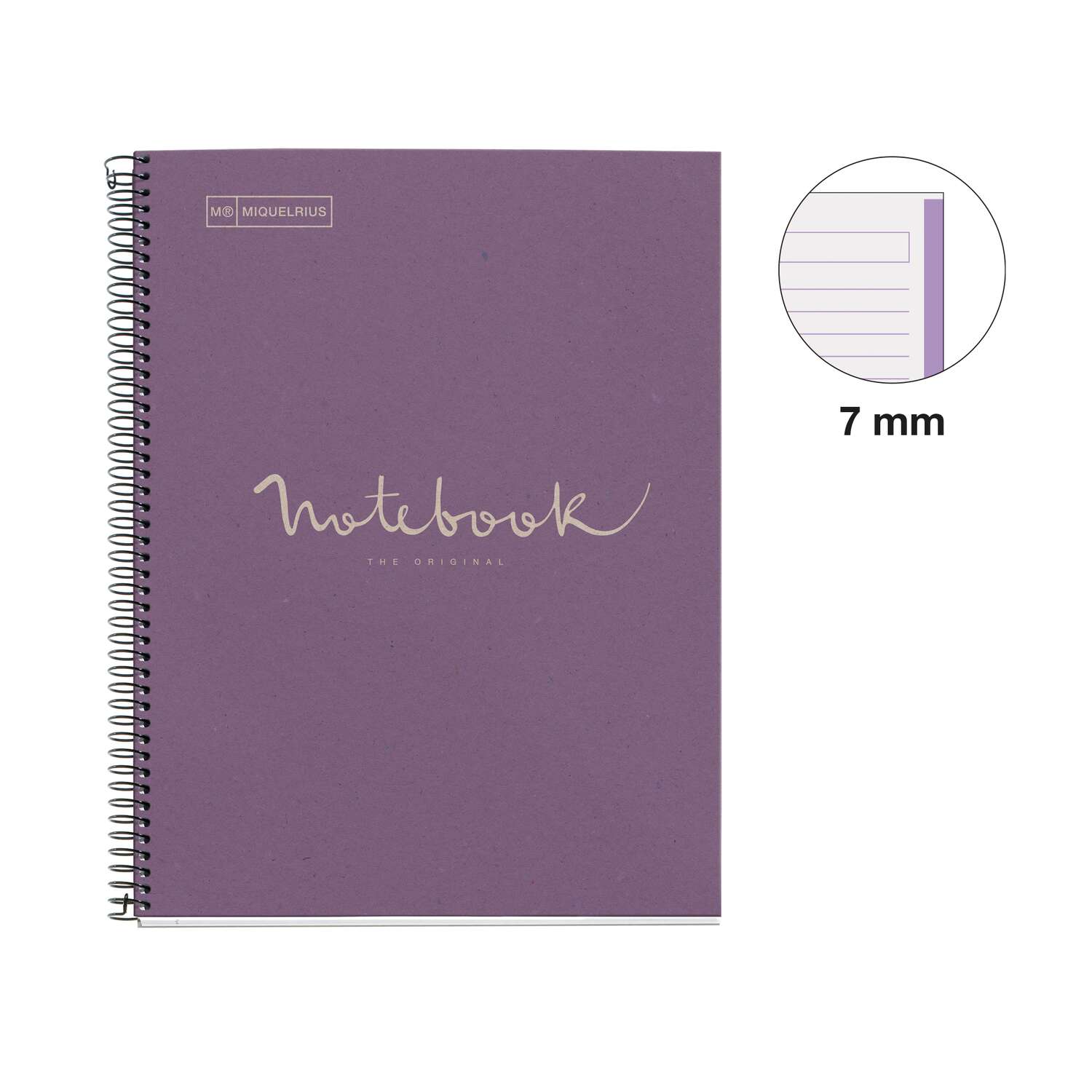 MIQUELRIUS Notizbuch Eco Emotions 1 A4 liniert Spiralbildung purple 